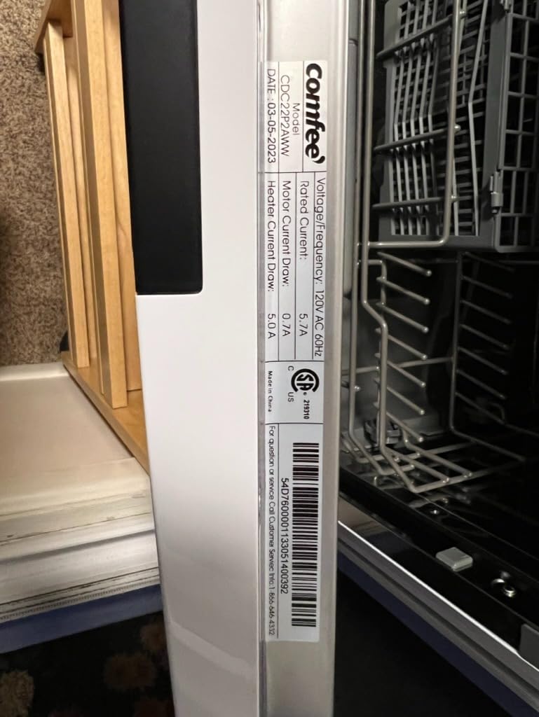 COMFEE' Countertop Dishwasher, Energy Star Portable Dishwasher, 6 Place Settings & 8 Washing Programs, Speed, Baby-Care, ECO& Glass, Dish Washer for Dorm, RV& Apartment, Black customer photo 2