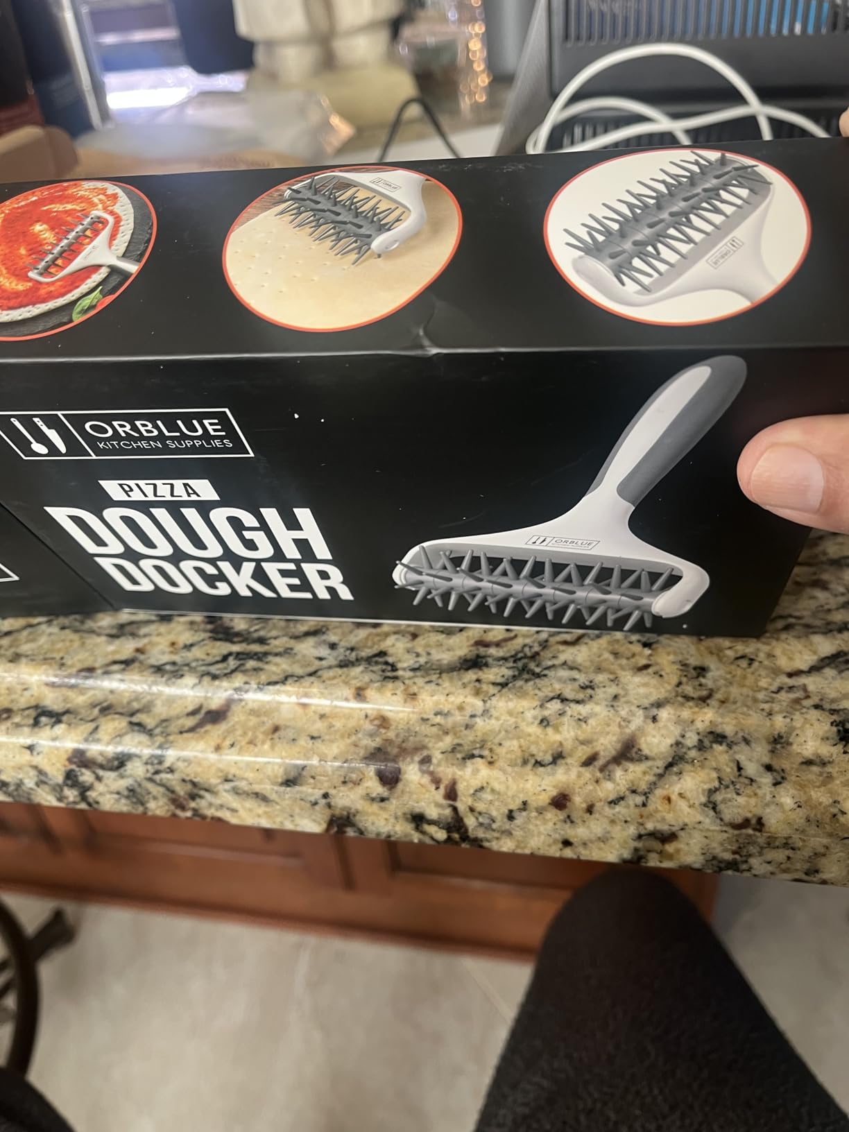 Orblue Pizza Dough Docker, Pastry Roller with Spikes, Pizza Docking Tool for Home & Commercial Kitchen - Pizza Making Accessories that Prevent Dough from Blistering Gray customer photo 1