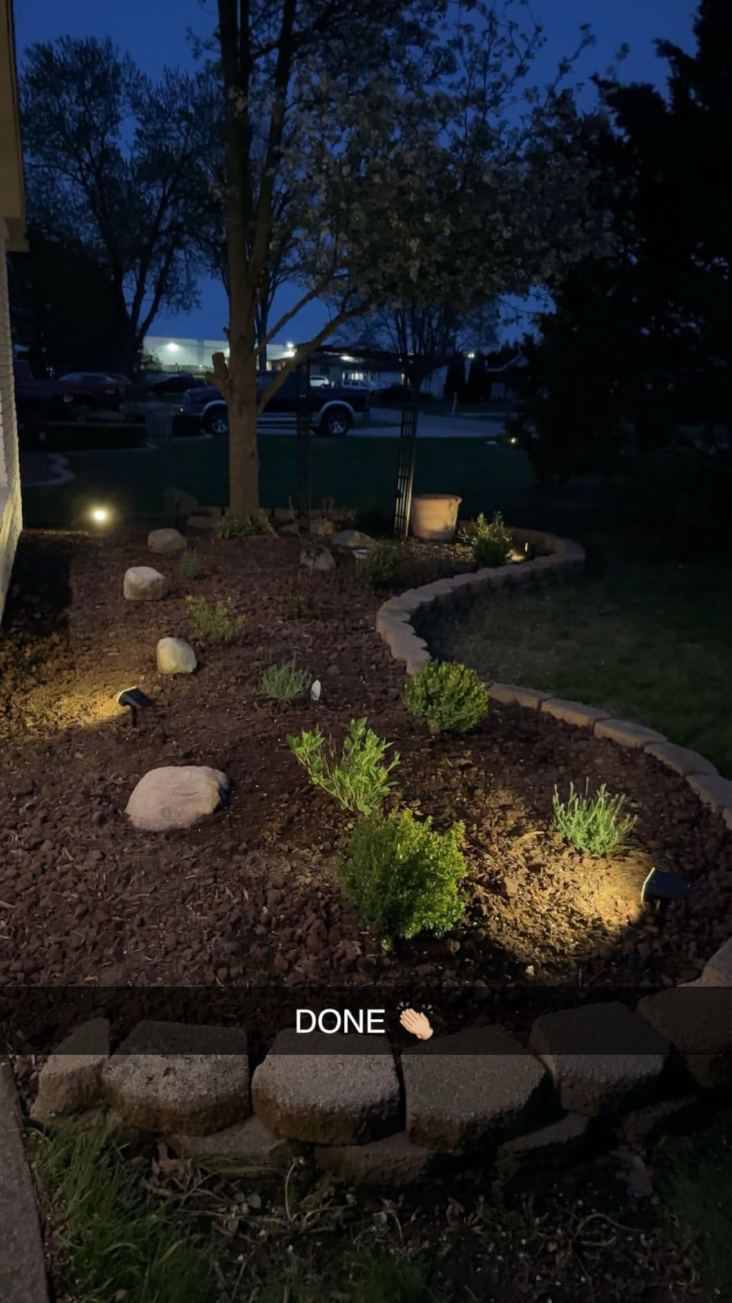 NYMPHY Solar Lights Outdoor Waterproof IP68, 56 LED 3 Lighting Modes Solar Powered Garden Yard Spot Solar Lights for Outside Landscape, 4 Pack (Cool White) customer photo 1