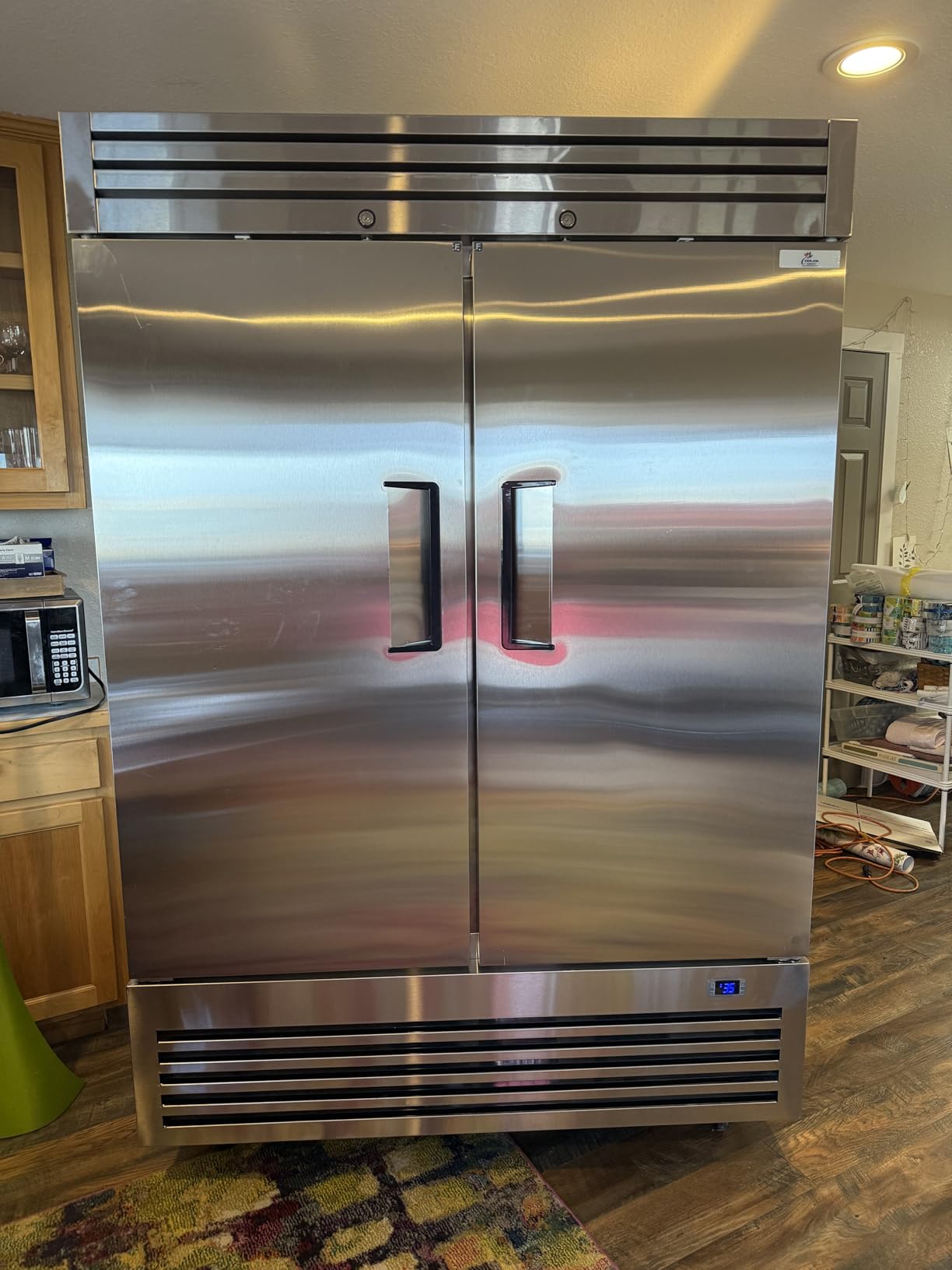 ETL Commercial Reach-in Freezer, Upright 2 doors Auto-Defrost, Bottom Mounted, stainless steel for Restaurant Kitchen Home Bar Shop -8F customer photo 1