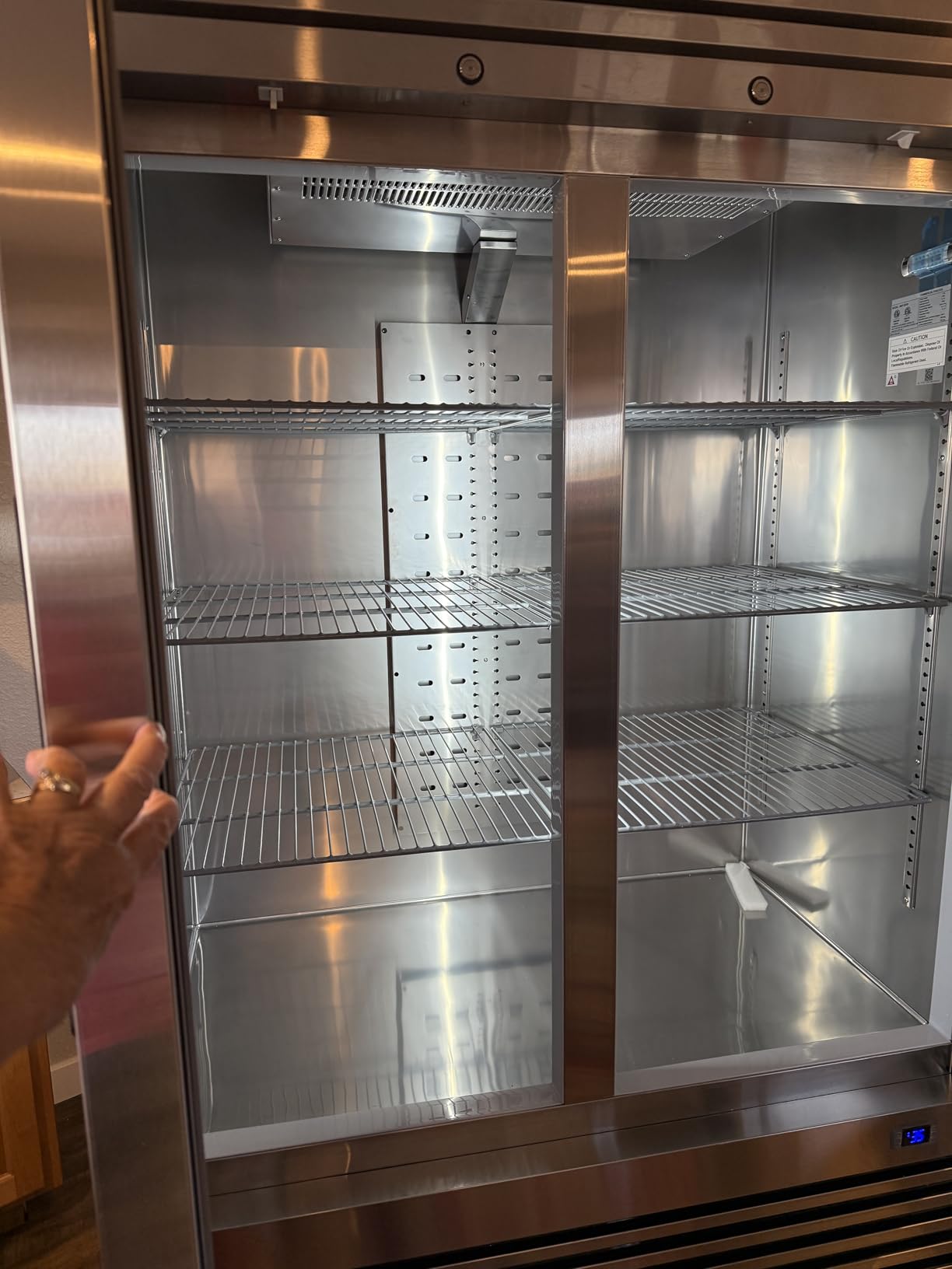 ETL Commercial Reach-in Freezer, Upright 2 doors Auto-Defrost, Bottom Mounted, stainless steel for Restaurant Kitchen Home Bar Shop -8F customer photo 2