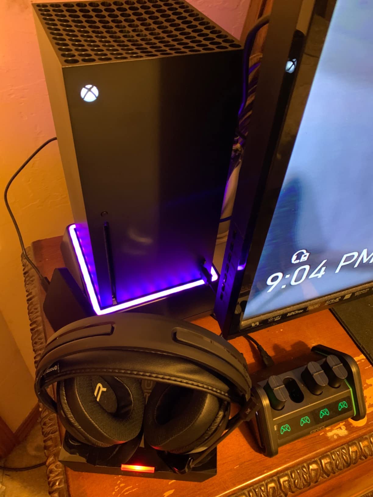 Cooling Fan for Xbox Series X Mviioe Xbox Series X Cooling Stand with LED Indicator, Extra Big Turbo Fan, USB 2.0 Ports, Dust Cover Filters (Only Compatible with Xbox X) customer photo 2