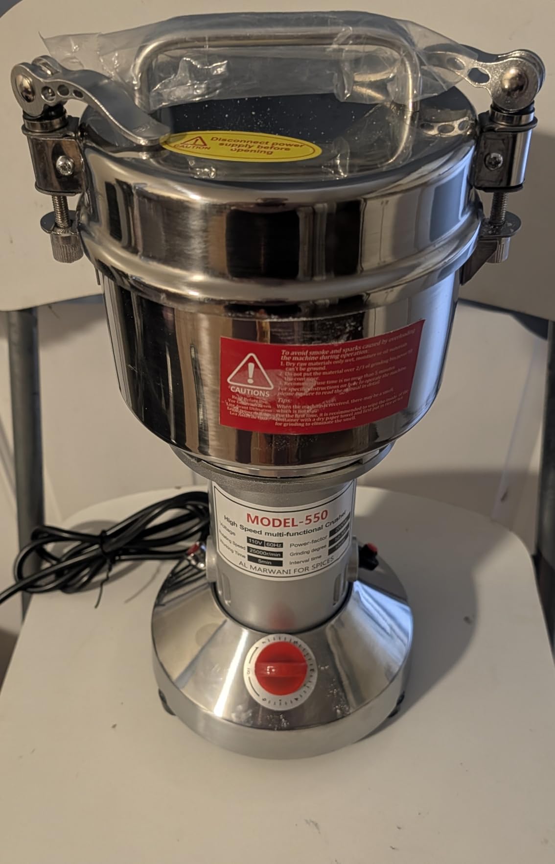 LEJIEYIN Electric herb Grinder 550g High Speed Electric Stainless Steel Spice Flour Mill Herb Grinder Powder Machine for Dry Food Grin customer photo 1