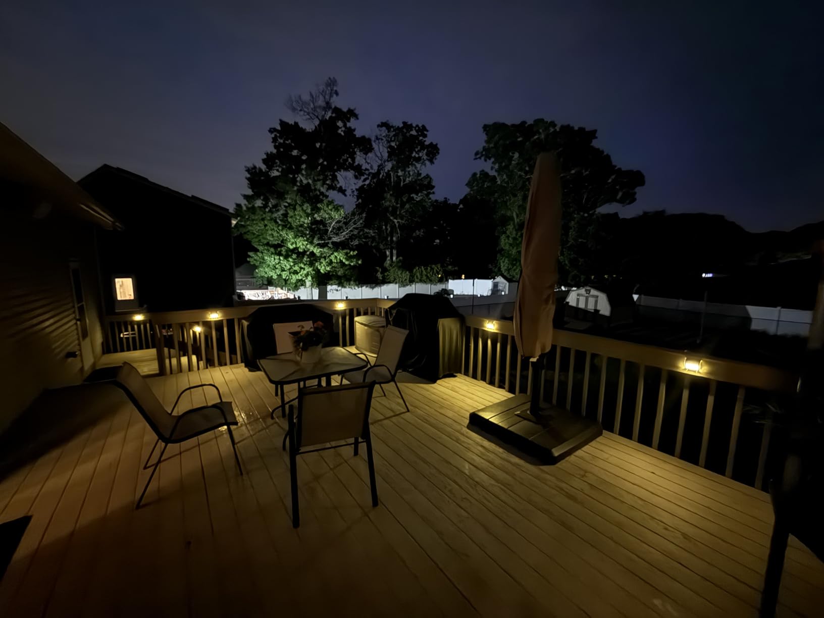 XLUX Solar Lights for Steps Decks Pathway Yard Stairs Fences, LED lamp, Rainproof, Black Metal Housing, 6 Pack customer photo 2