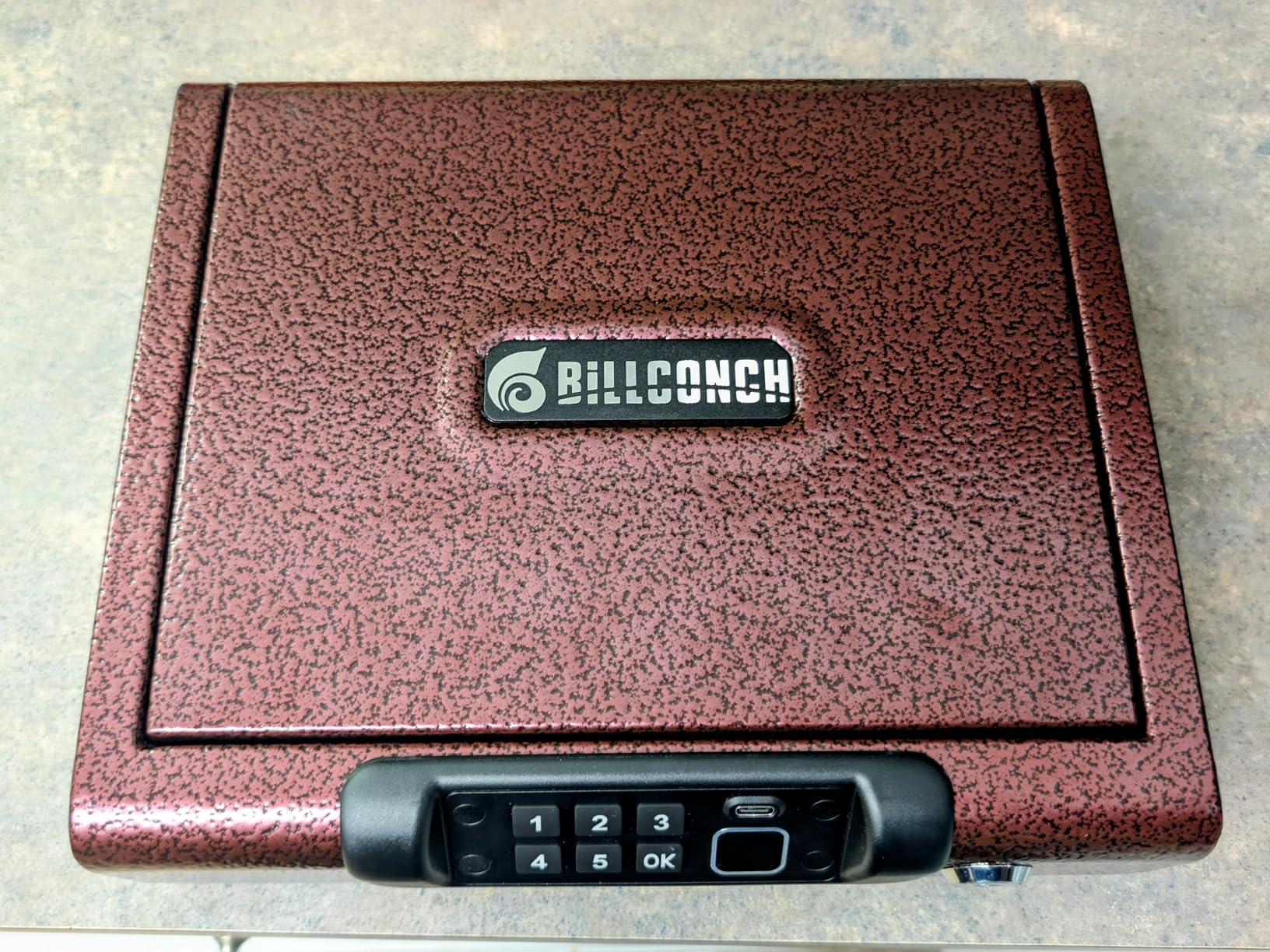 BILLCONCH Gun Safes Biometric Gun Safe Portable Pistol Safes Electronic Lock Box Key Access with LED Light Silent Mode Bedside Gun Safe for Pistols customer photo 2