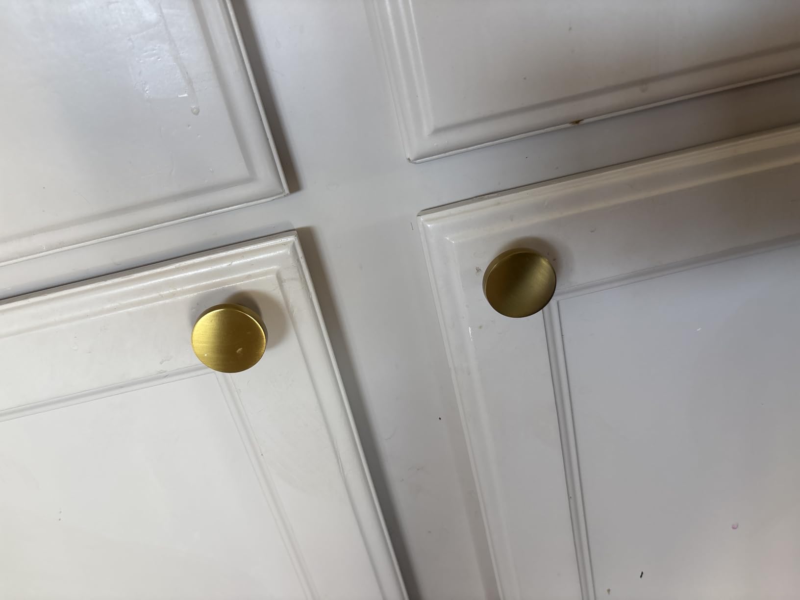 Ravinte 30 Pack Solid Knobs Kitchen Cabinet Round Pulls Dresser Handles Gold Cupboard Hardware Brushed Brass Door Drawer Knobs customer photo 2