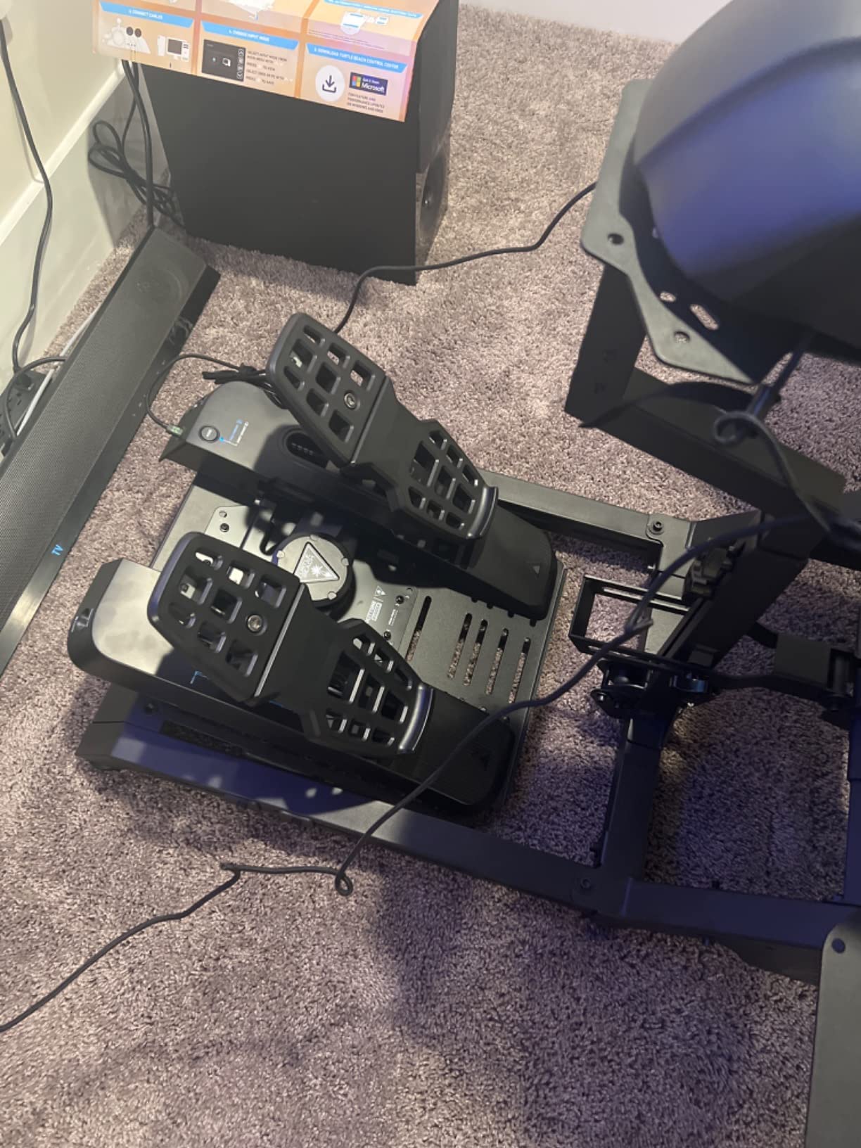 Turtle Beach VelocityOne Universal Rudder Pedals for Windows 10 & 11 PCs, Xbox Series X, Xbox Series S, and Xbox One Featuring Smooth Rudder Axis, Adjustable Brakes and Pedal Width customer photo 2