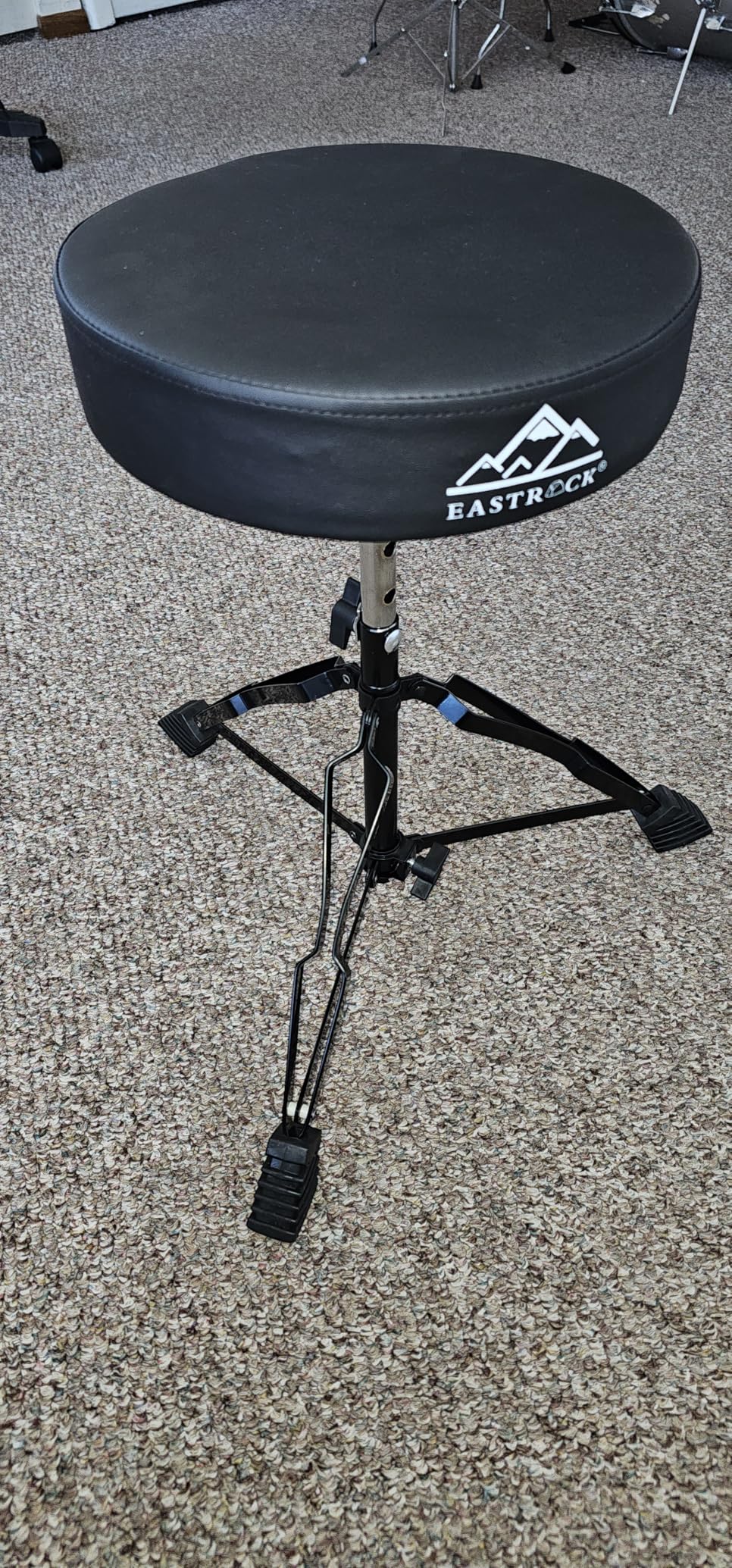 EASTROCK Drum Throne, Padded Drum Seat Drumming Stools with Anti-Slip Feet for Adults and Kids (Black Upgrade) customer photo 1