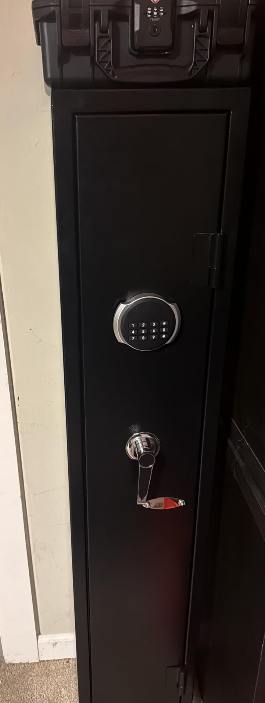 KAER 2-3 Gun Safe, Rifle Safe, Gun Safe for Rifles and Pistols, Gun Cabinet for Shotguns, Long Gun Cabinet with Removable Storage Shelf, LED Light, Quick Access customer photo 1