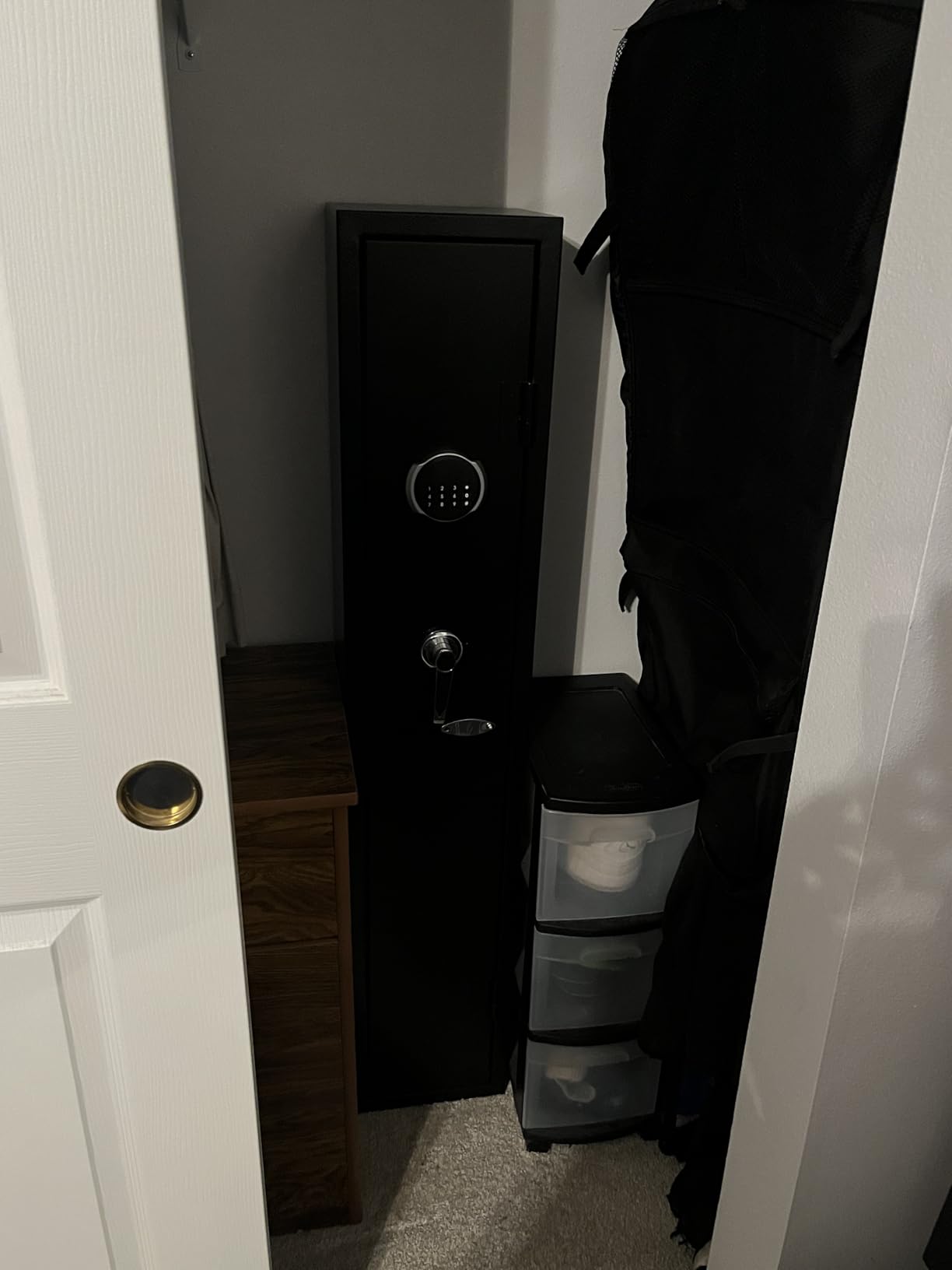 KAER 2-3 Gun Safe, Rifle Safe, Gun Safe for Rifles and Pistols, Gun Cabinet for Shotguns, Long Gun Cabinet with Removable Storage Shelf, LED Light, Quick Access customer photo 2
