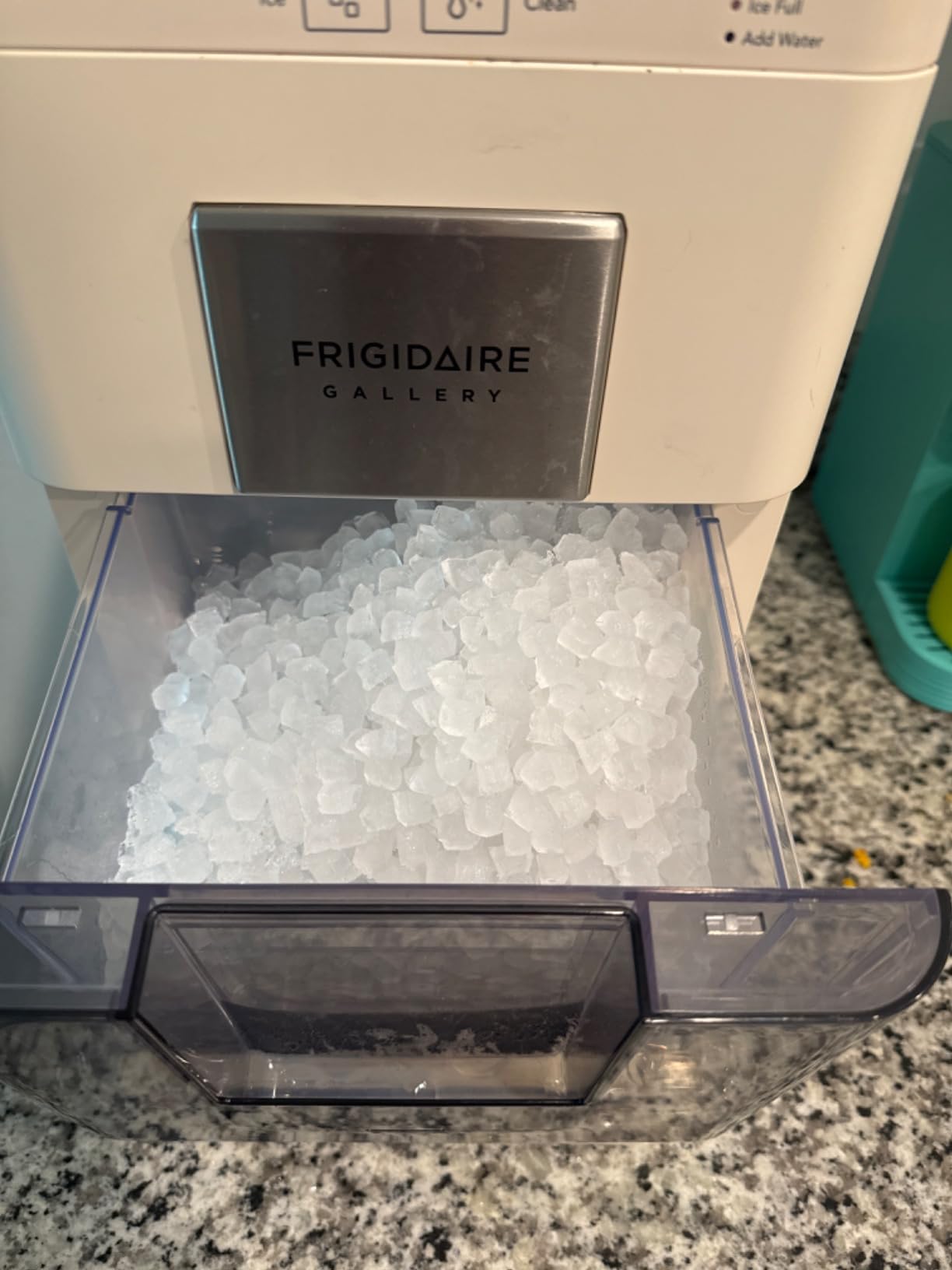 Frigidaire Nugget Ice Maker, Countertop Ice Machine with Transparent Window, Sonic Ice Maker with 44 lbs. Capacity, Auto Self Cleaning Ice Maker Machine, 2.0 Gen, Cream - 16.75D x 11.75W x 20.25H customer photo 2
