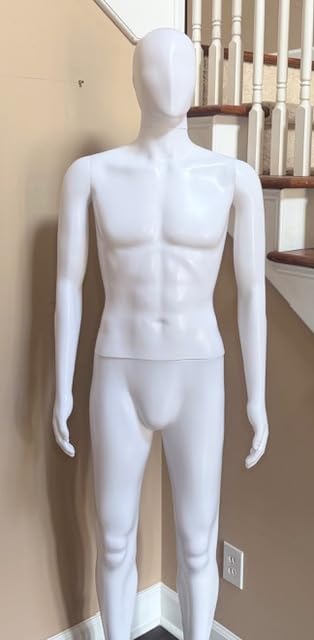 SereneLife Female Torso Mannequin Display - Sturdy and Durable, Adjustable Dress Form (52-64