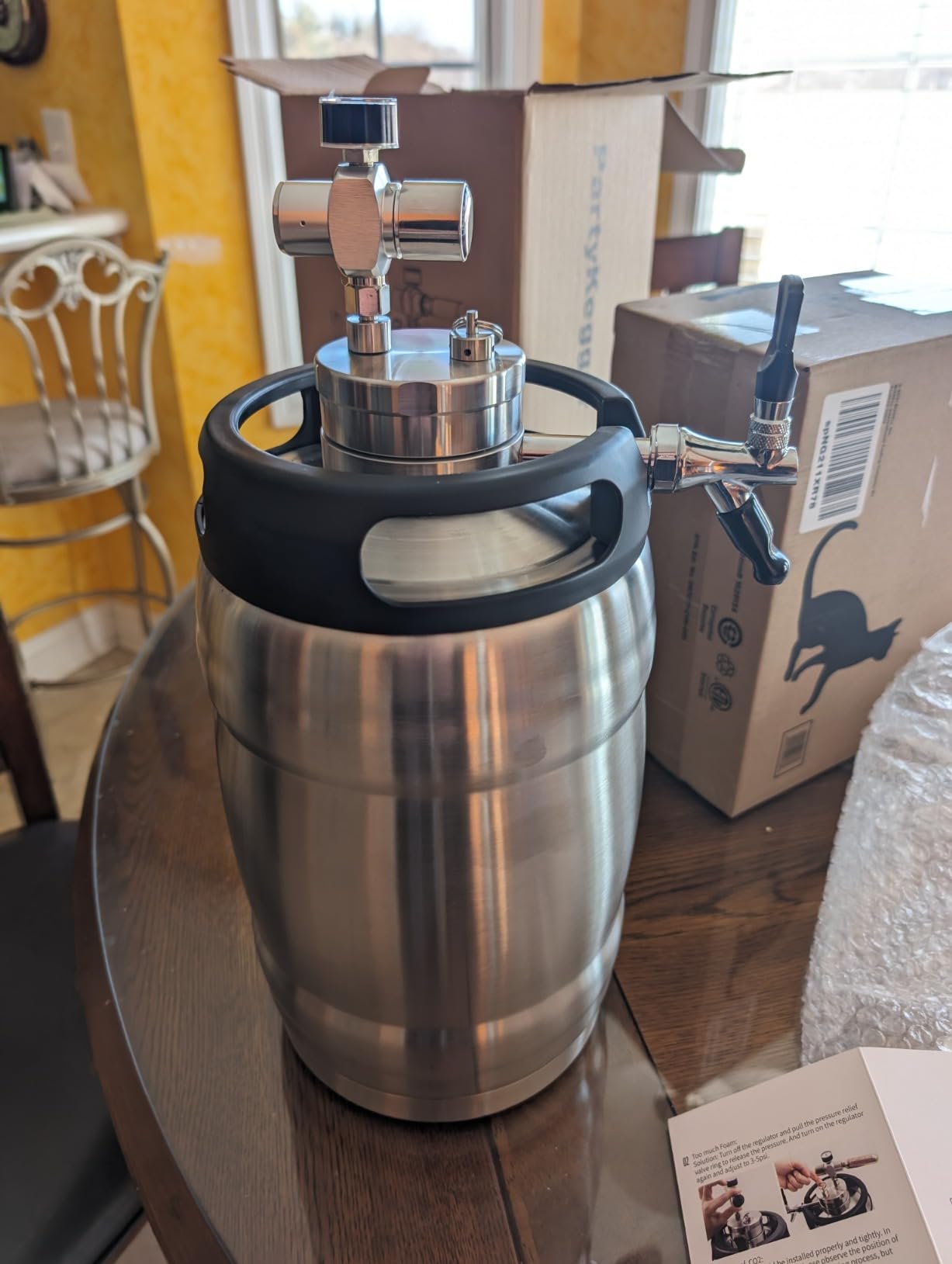 TMCRAFT 1.3 Gal Double-Walled Beer Keg Growler, Pressurized Home Beer Dispenser System with Detachable Keg Spear Keep Fresh and Carbonation for Craft Beer Draft/Homebrew customer photo 2