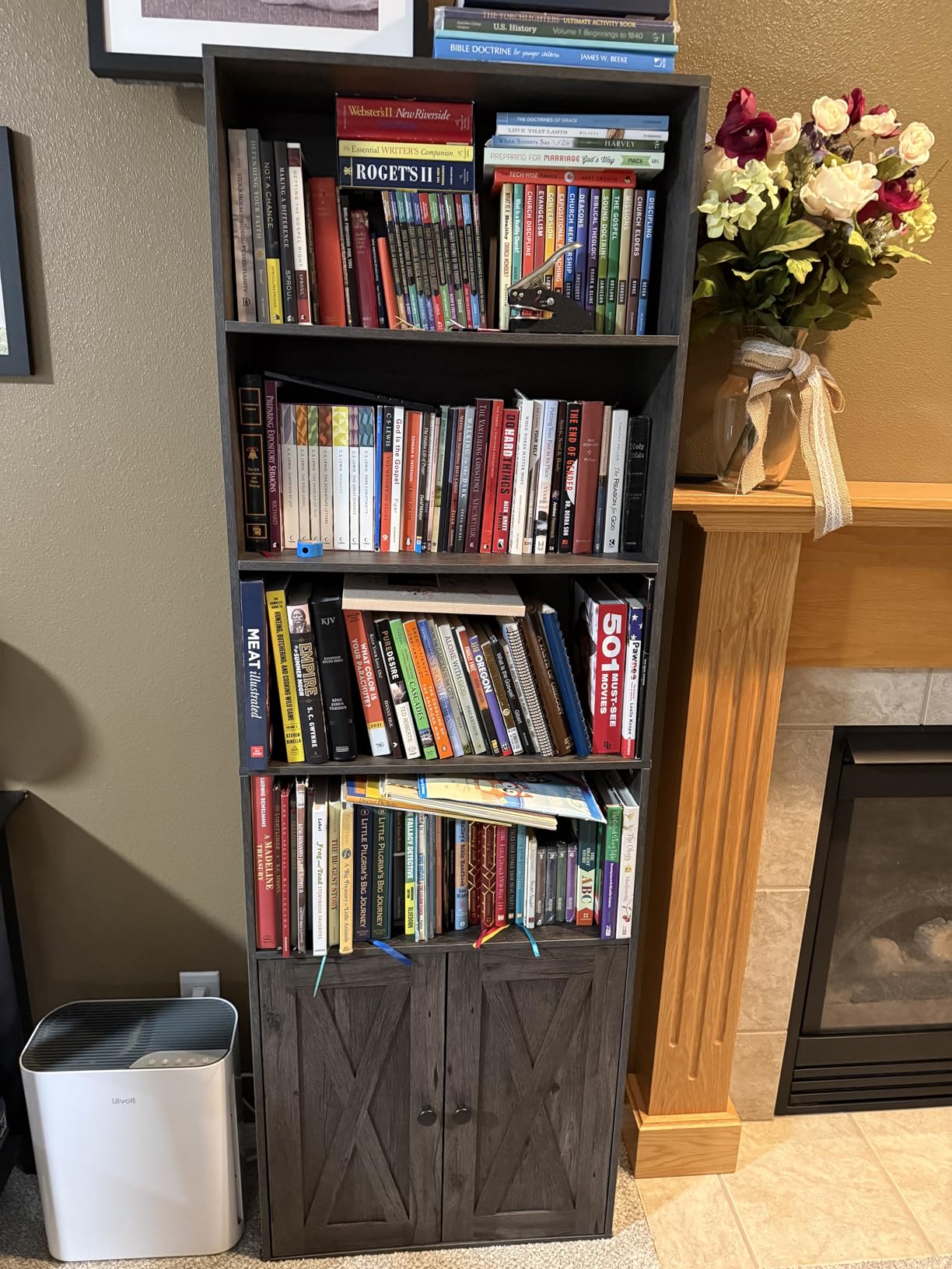 IRONCK Industrial Bookshelves and Bookcases with Doors Floor Standing 6 Shelf Display Storage Shelves 70 in Tall Bookcase customer photo 1
