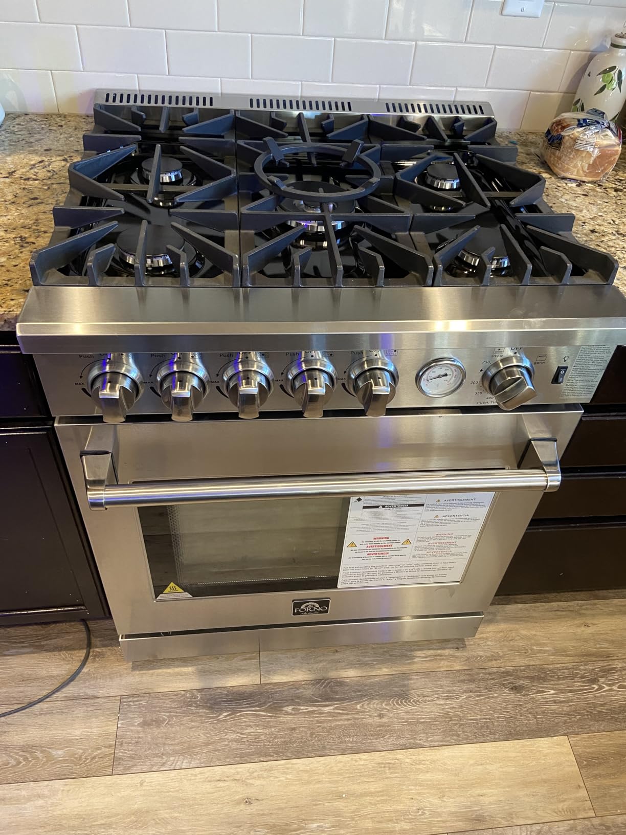 FORNO Lazio Full Gas 30 Inch Freestanding Range with 5 Italian Sealed Burners Cooktop - 4.32 Cu.Ft. Stainless Steel Convection Oven Includes Cast Iron Accessories customer photo 1