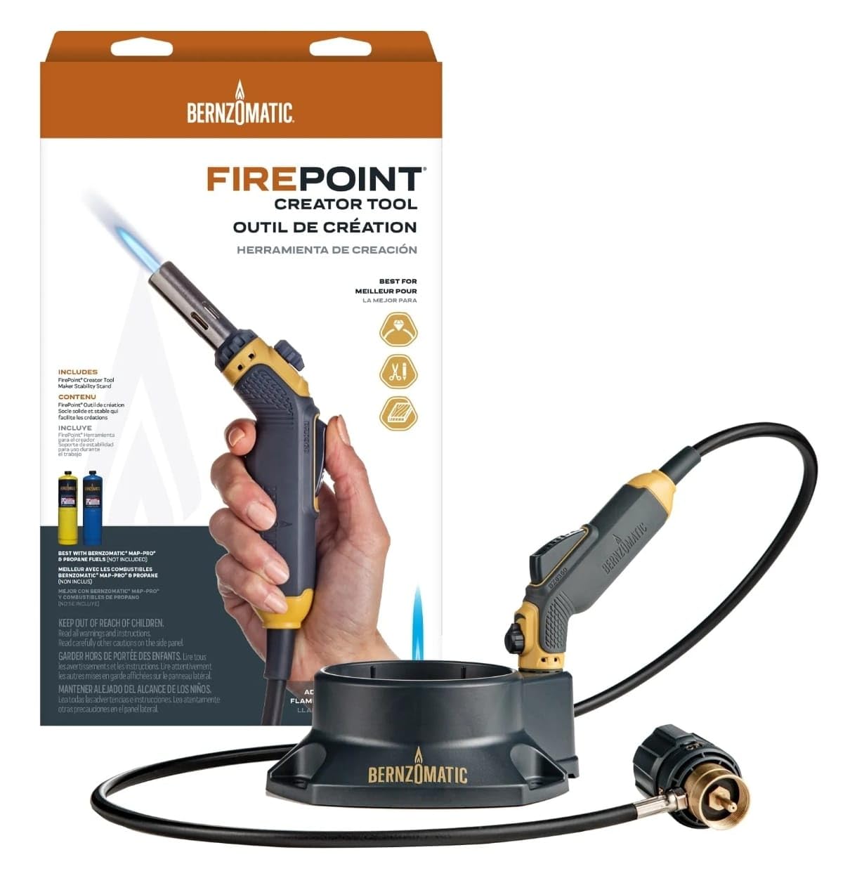 Bernzomatic FirePoint Creator Tool, Precision Flame Hand Torch for use with Bernzomatic MAP-Pro or Propane Fuel (Firepoint Tool) customer photo 2
