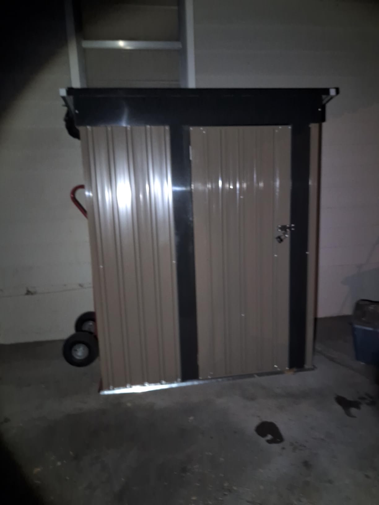 Patiowell 6x4 FT Outdoor Storage Shed, Garden Tool Storage Shed with Sloping Roof and Double Lockable Door, Outdoor Shed for Garden Backyard Patio Lawn, Brown customer photo 1