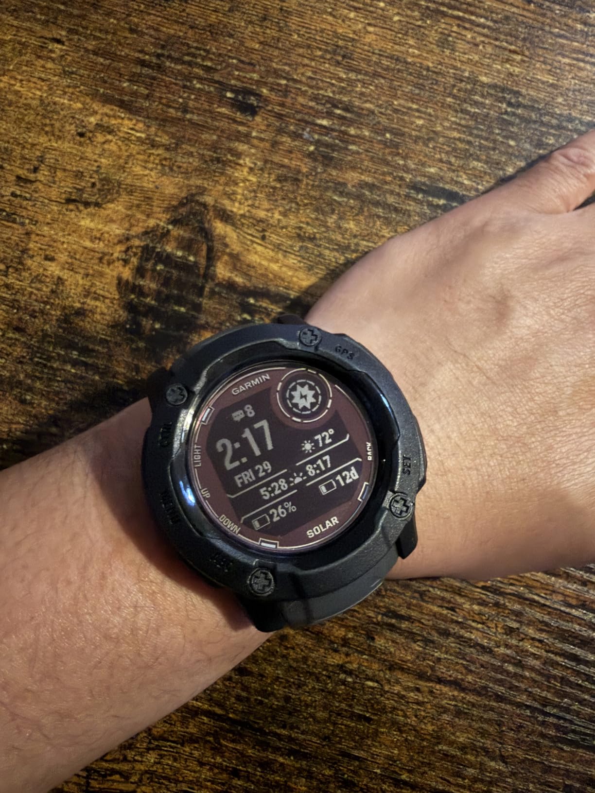Garmin Instinct 2X Solar - Tactical Edition, Rugged GPS Smartwatch, Built-in Flashlight, Ballistics Calculator, Solar Charging Capability, Black customer photo 1