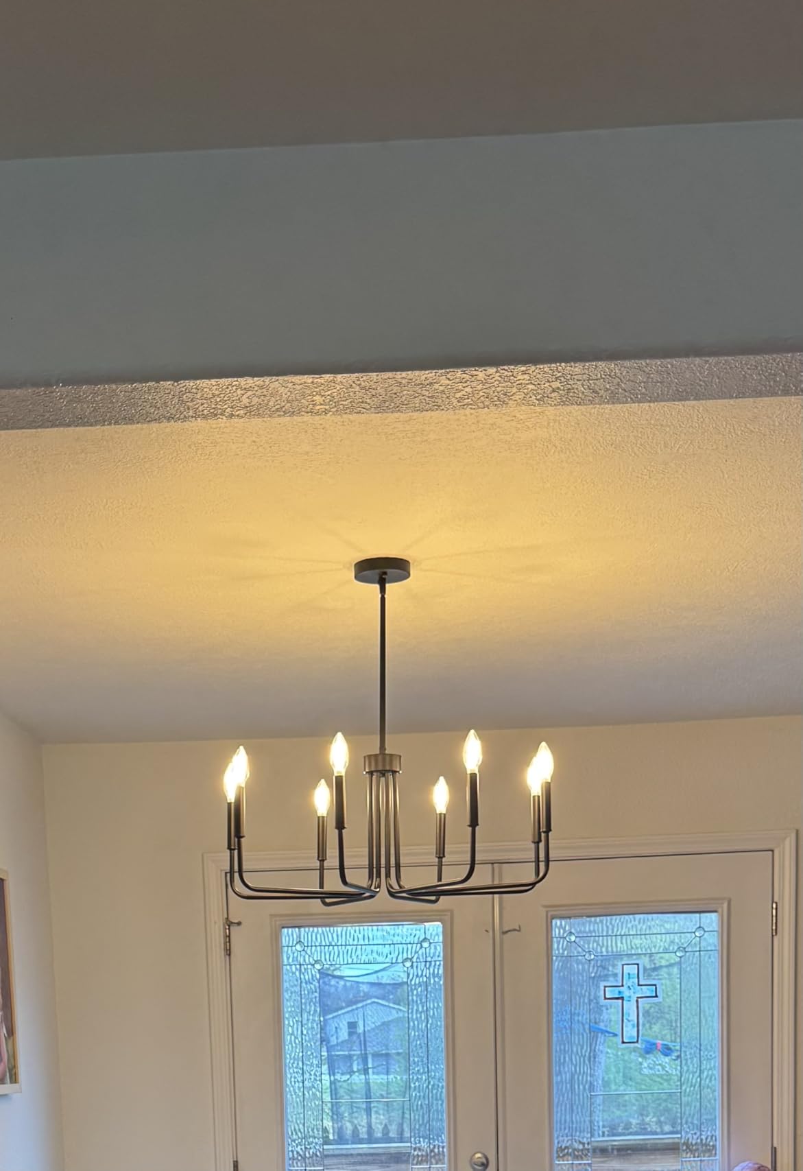 Black Chandelier, 6-Light Farmhouse Chandelier for Dining Room Lighting Fixtures Hanging, Industrial Modern Chandelier for Bedroom, Foyer, Hall, Kitchen, Living Room and Entryway customer photo 1