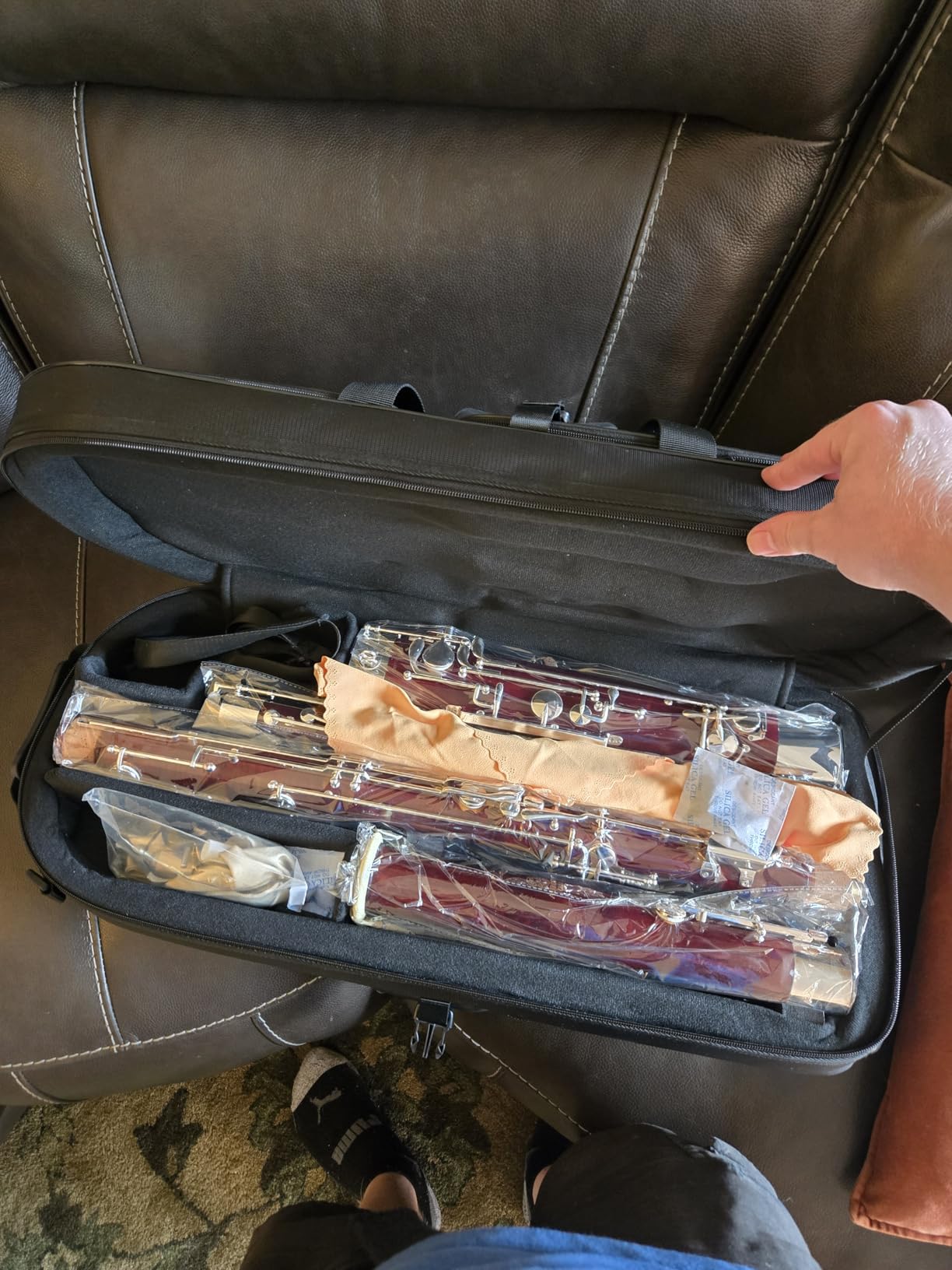BNS-M maple wood bassoon c key full german key system with nickel plating whisper and lock key woodwind instrument with high grade case accessories for student to intermediate instrument customer photo 2