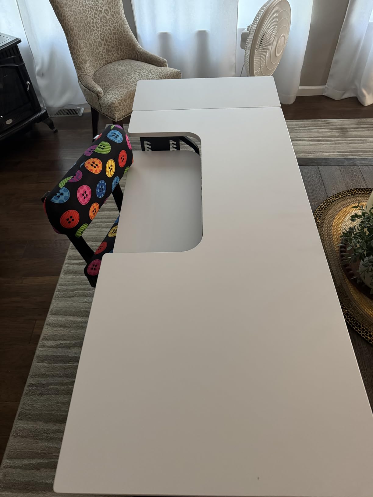 Sew Ready Eclipse Ultra Hobby Machine Top Storage Drawers + Large Lower Shelf-Can Also Be Used as Computer Desk Sewing Table, Black/White customer photo 1