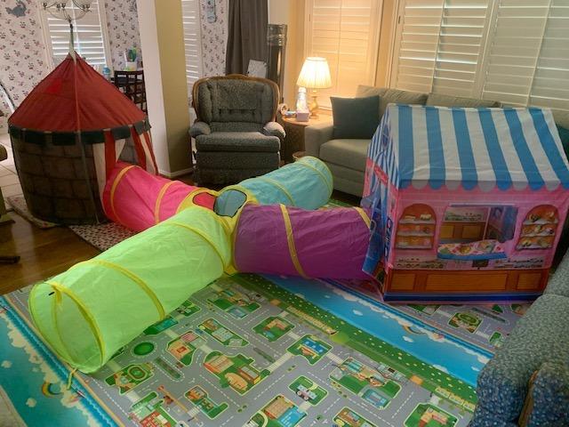 Hide N Side Kids Play Tunnels, Indoor Outdoor Crawl Through Tunnel for Kids Dog Toddler Babies Children, Pop up Tunnel Gift Toy (Orange/Black, 4 Way) customer photo 2