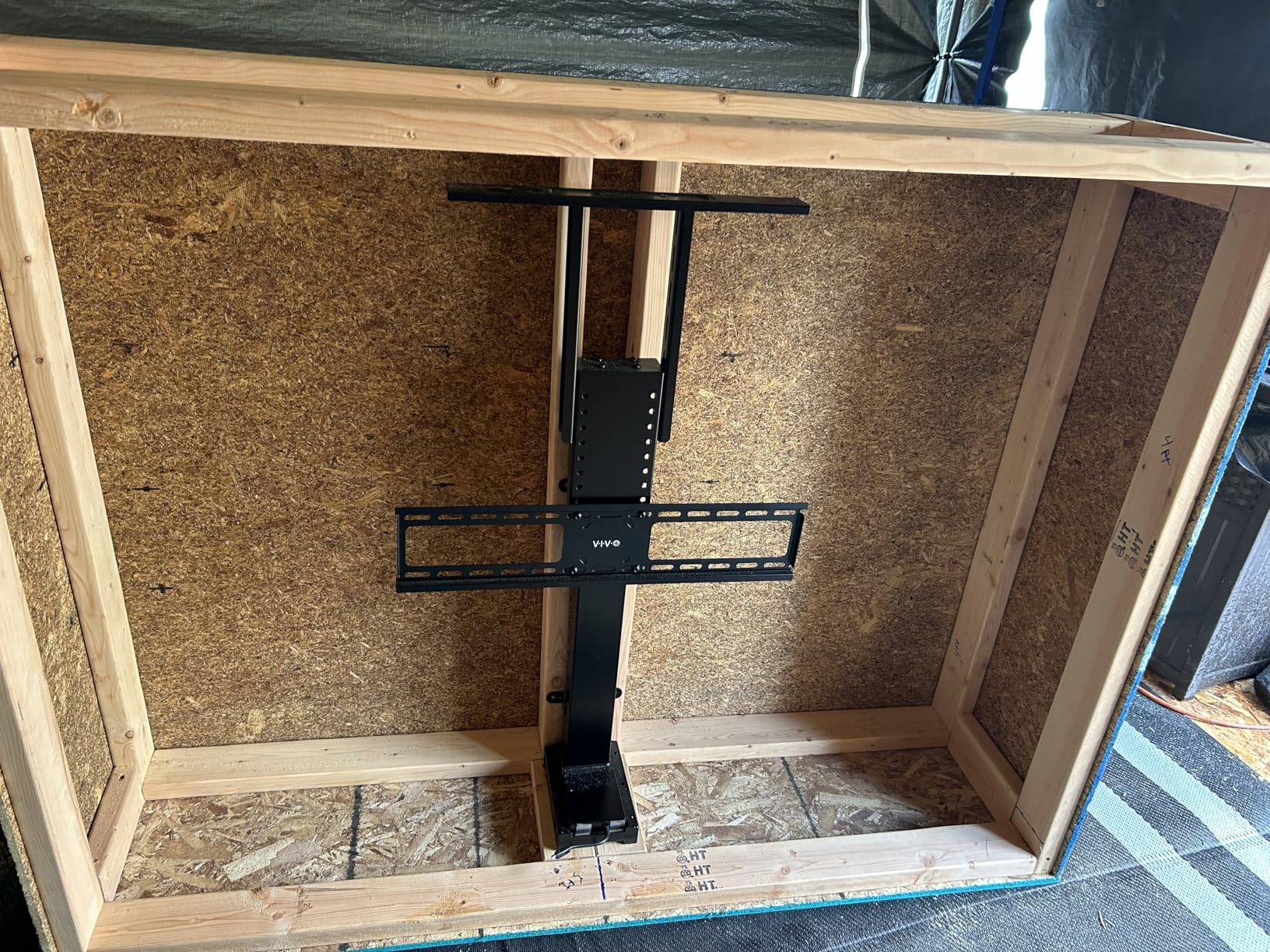 VIVO Motorized Large TV Stand for 37 to 77 inch Screens, Vertical Lift Television Stand with Remote Control, Compact TV Mount Bracket, MOUNT-E-UP80D customer photo 1