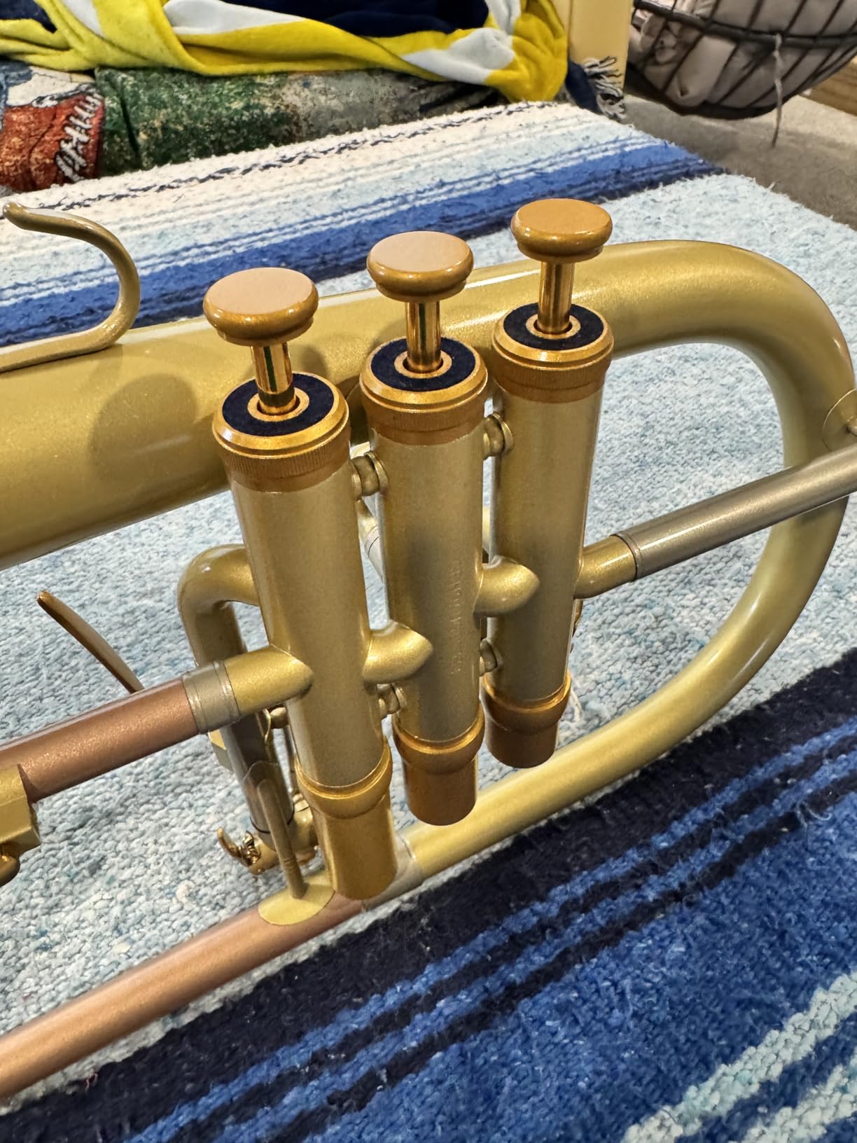 SFH-8336 Flugelhorn with 3rd Valve Trigger, Rose Brass Leadpipe, Nickel Silver Outer Slides, Yellow Brass Bell, Lacquer Finish customer photo 1