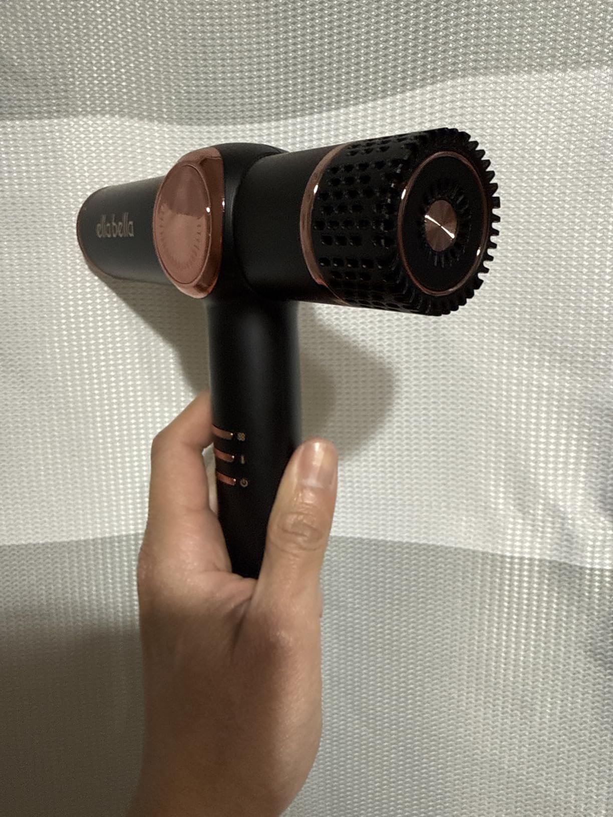 ELLA BELLA Professional Ionic Hair Dryer with Diffuser, Negative Ion Blow Dryer, Suitable All Hair Types, Intelligent Heat Control & Rapid Drying Speeds, Lightweight Design, Low Noise Technology customer photo 2