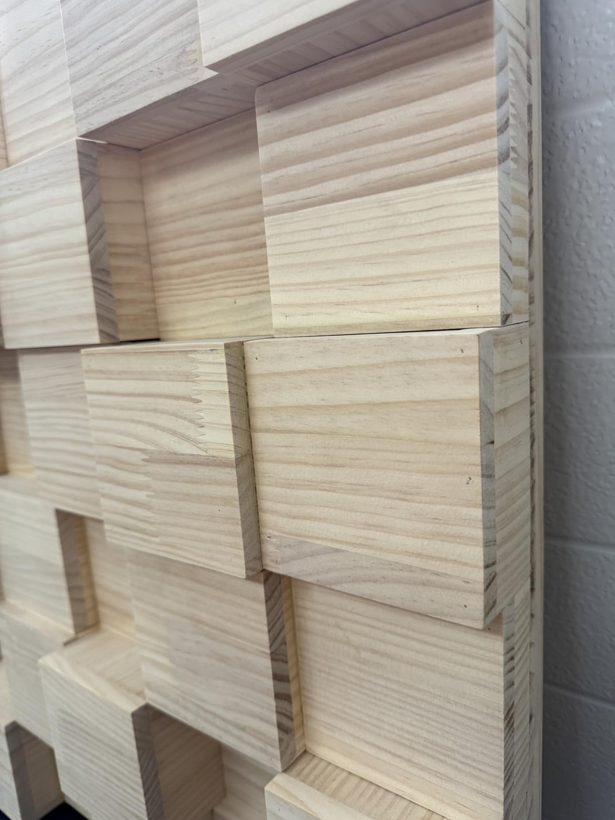 Wood Acoustic Sound Diffuser - 23.6x23.6x3.2 Inches Acoustic Wall and Ceiling Panel for Music Studio Theater customer photo 1