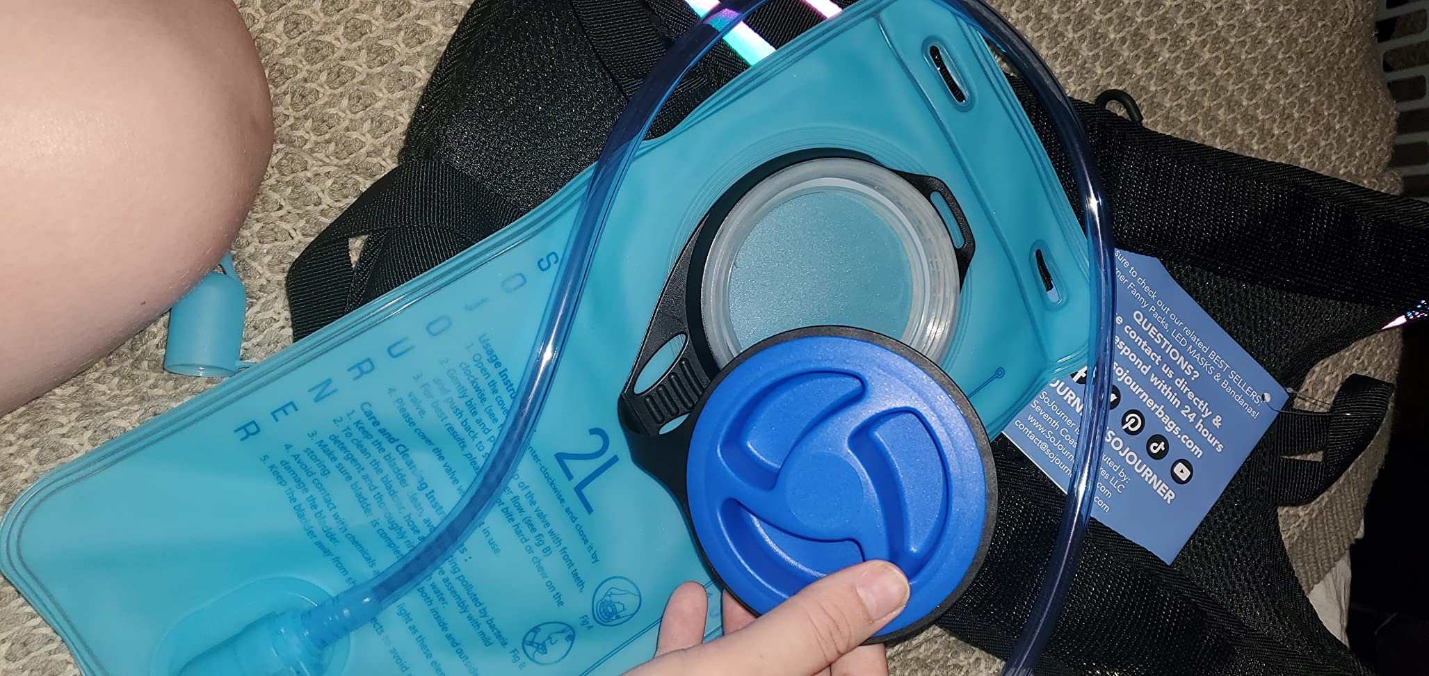 Sojourner Rave Hydration Pack - Hydration Backpack - Hydropack with 2L Bladder - Water Backpack for Festivals, Hiking, Running, Biking and More customer photo 1