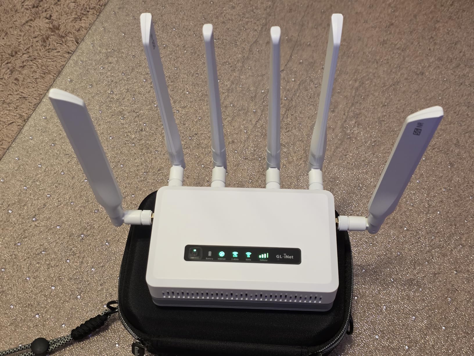 GL.iNet GL-XE3000 (Puli AX) 5G Router with Dual SIM Card Slot, Wi-Fi 6 Cellular Routers, Built-in Battery, Multi-WAN, VPN, OpenWrt, Secure 5G Router for Office, Retail, Events, Business customer photo 2