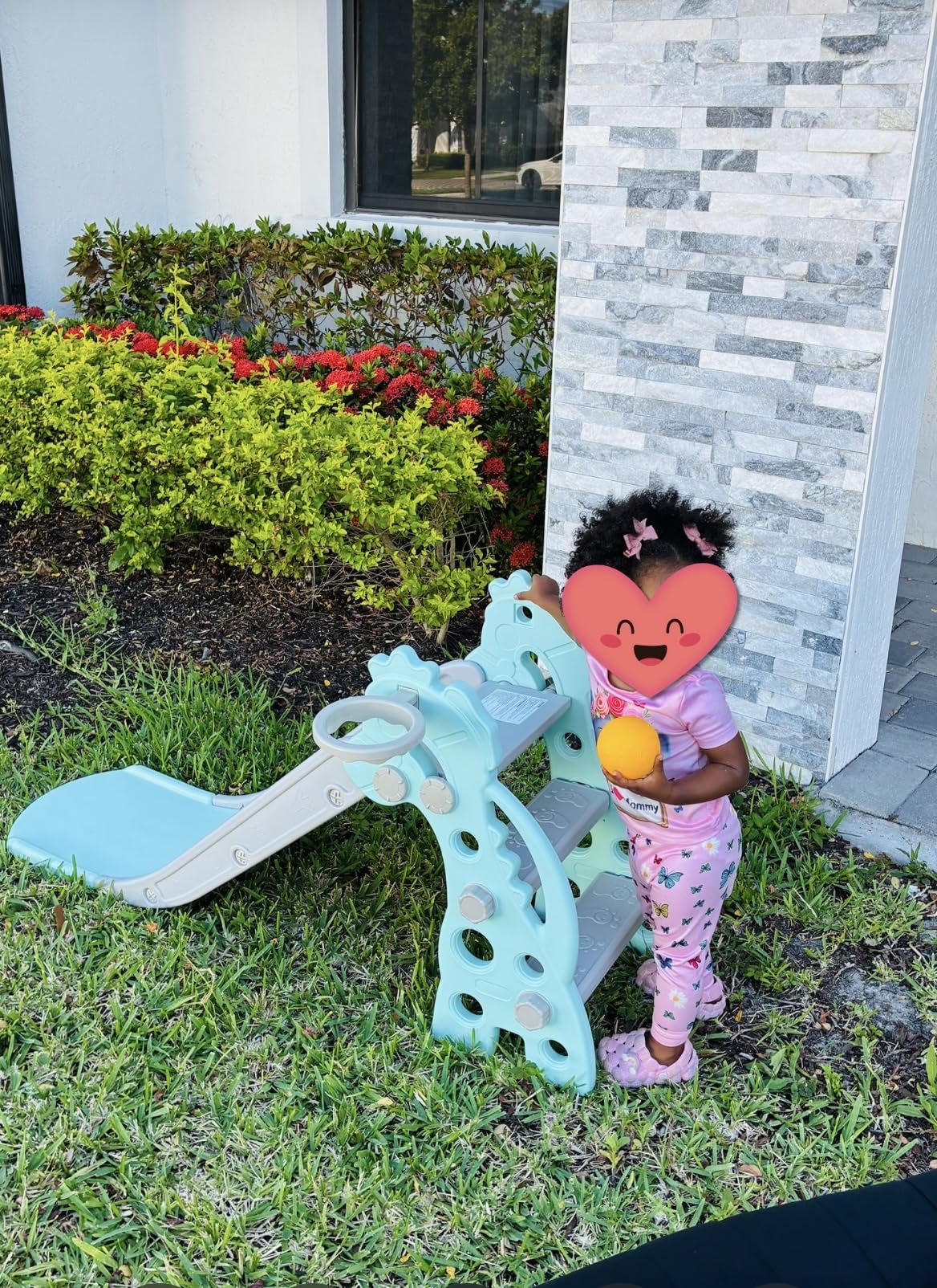 67i 3 in 1 Toddler Slide - 46.8 Inch Long Slide, 10-Min Easy Assembly, Foldable Anti-Tip Stable, Small Indoor Mini Slide for Toddlers 1-3, Baby Inside Slide Resbaladilla Indoor Outdoor Gift (Pink) customer photo 1