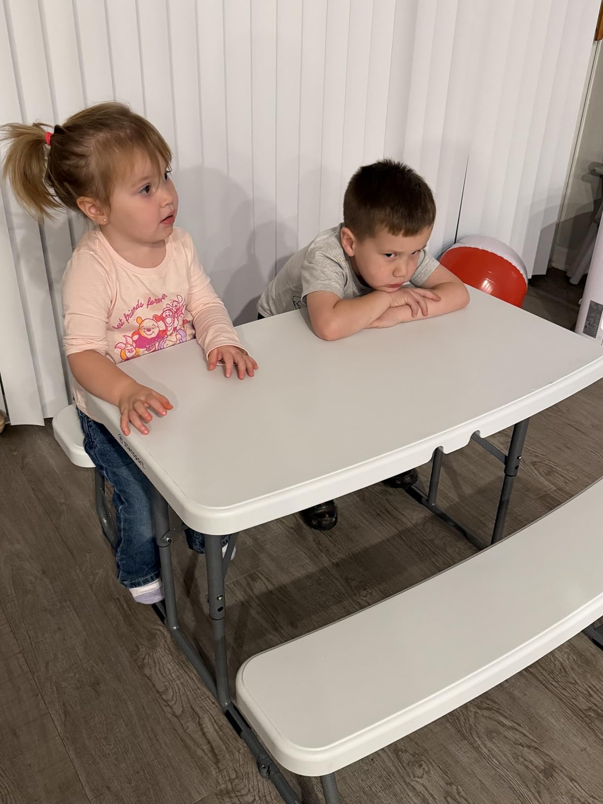 Stansport Compact Portable Kids Picnic Table - Foldable Space-Saving Design with Locking Legs - Lightweight Children's Picnic Set for Travel, Parks, Campsite - Durable Steel Frame & Easy Clean Surface customer photo 2
