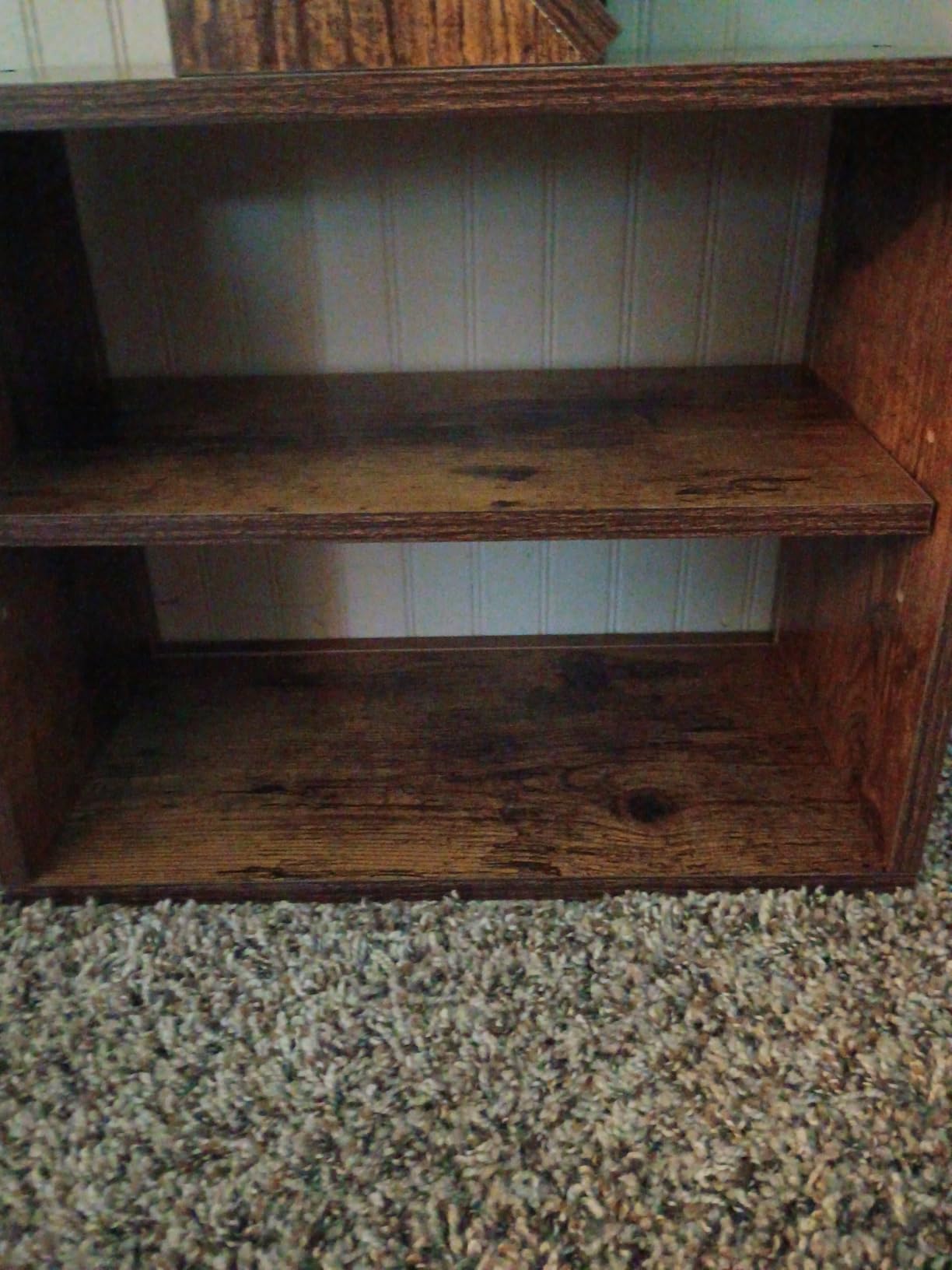 SUNMORY 6 Tier Tree Bookshelf, Small Bookcase with Storage Cabinet, Modern Tall Narrow Bookshelves Organizer, Rustic Brown customer photo 2