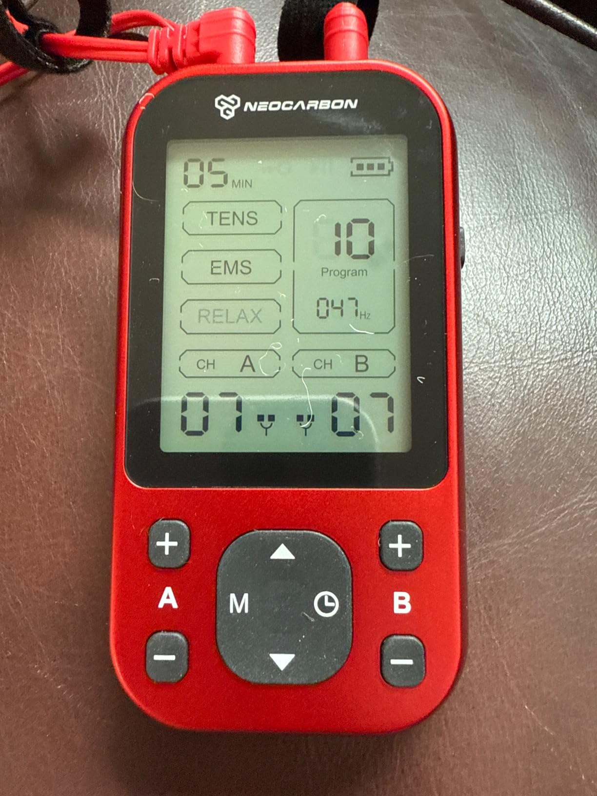NEOCARBON TENS Unit Muscle Stimulator Pro for Back Pain Relief, Shoulder Recovery and Physical Therapy, Electronic Massager Machine with PMS Pulse for Effective Shock Therapy customer photo 1