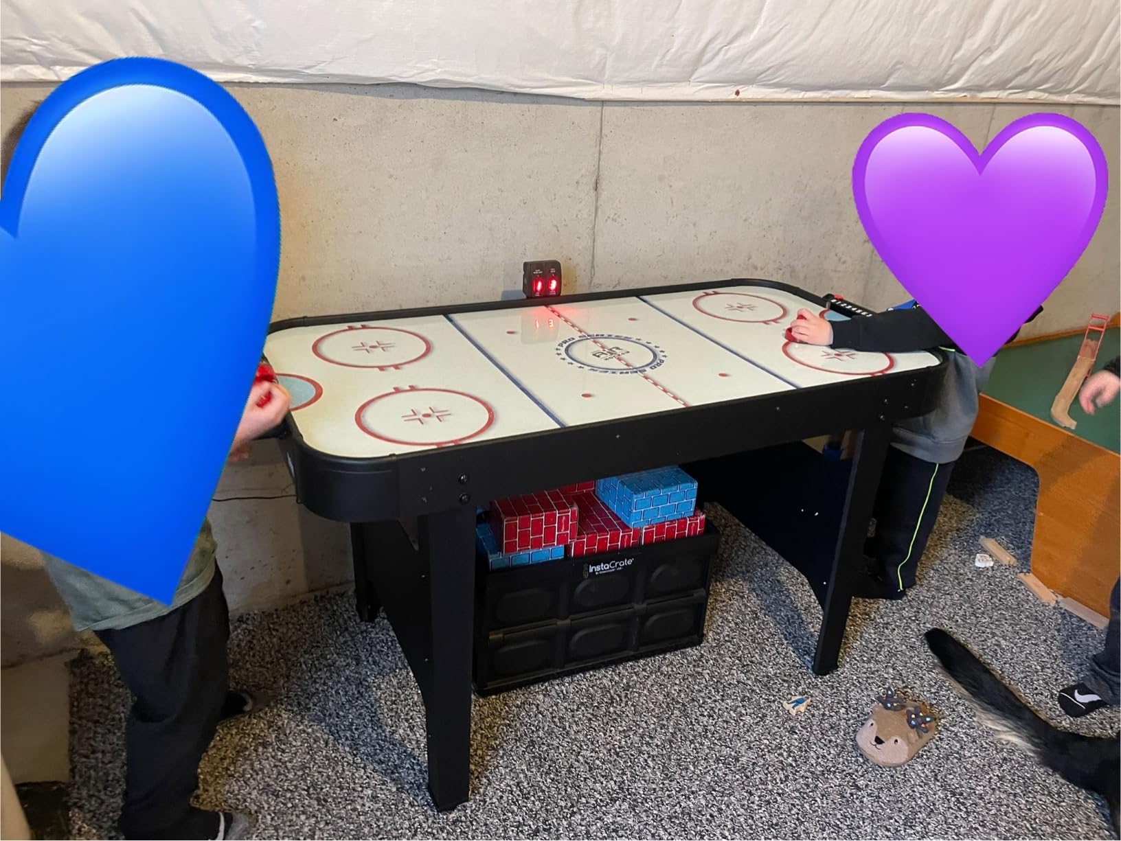 GoSports 48 Inch Air Hockey Arcade Table - Includes 2 Pushers, 3 Pucks, AC Motor, and LED Scoreboard customer photo 2