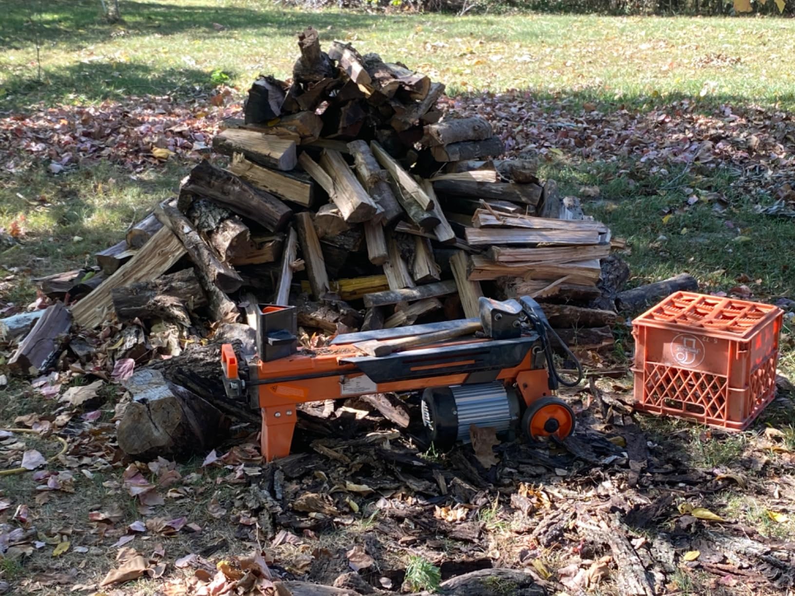PROYAMA Log Splitter 7 Ton with Stand, Wood Splitter Electric Powered, Hydraulic Ram, Firewood Splitting Machine customer photo 2