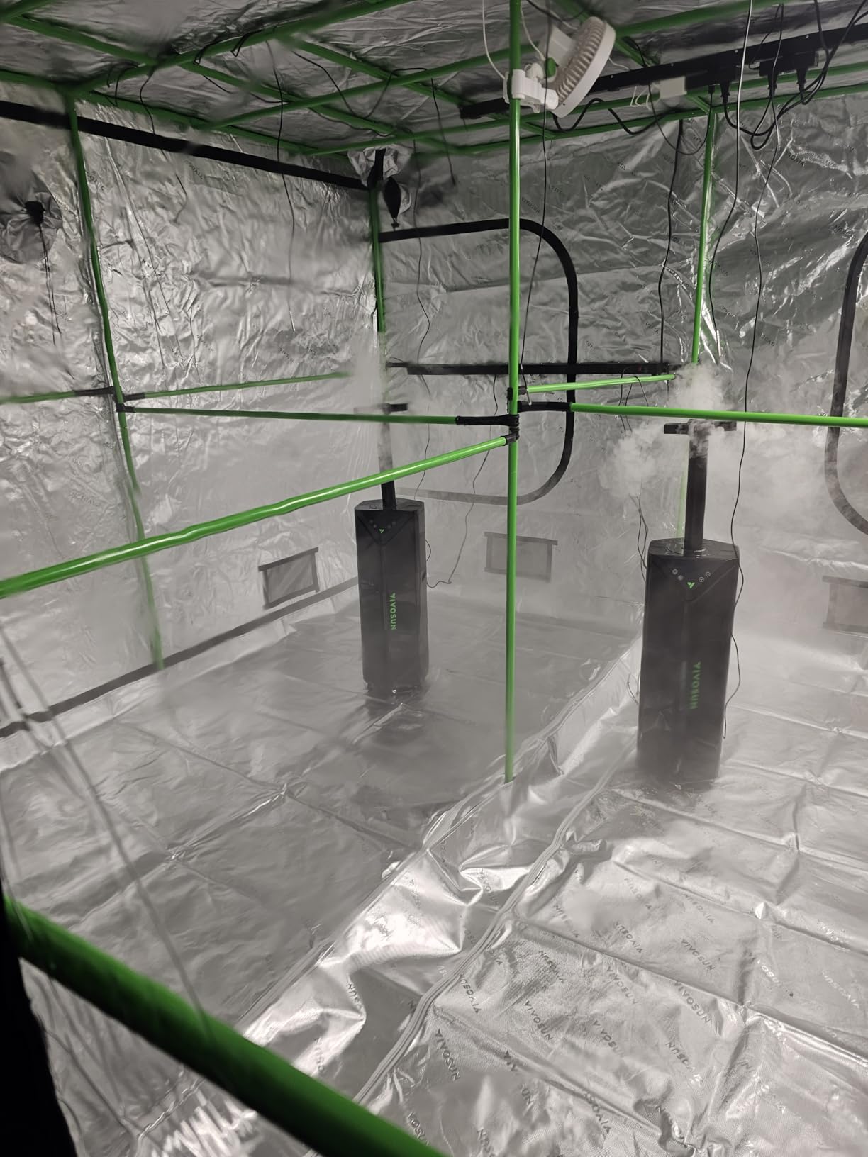 VIVOSUN P448 Advance PRO Grow Tent 4x4, with Thick 1 inch Poles, Strengthened High Reflective Mylar Oxford Tent, Extra Hanging Bars & High CFM Kit 48