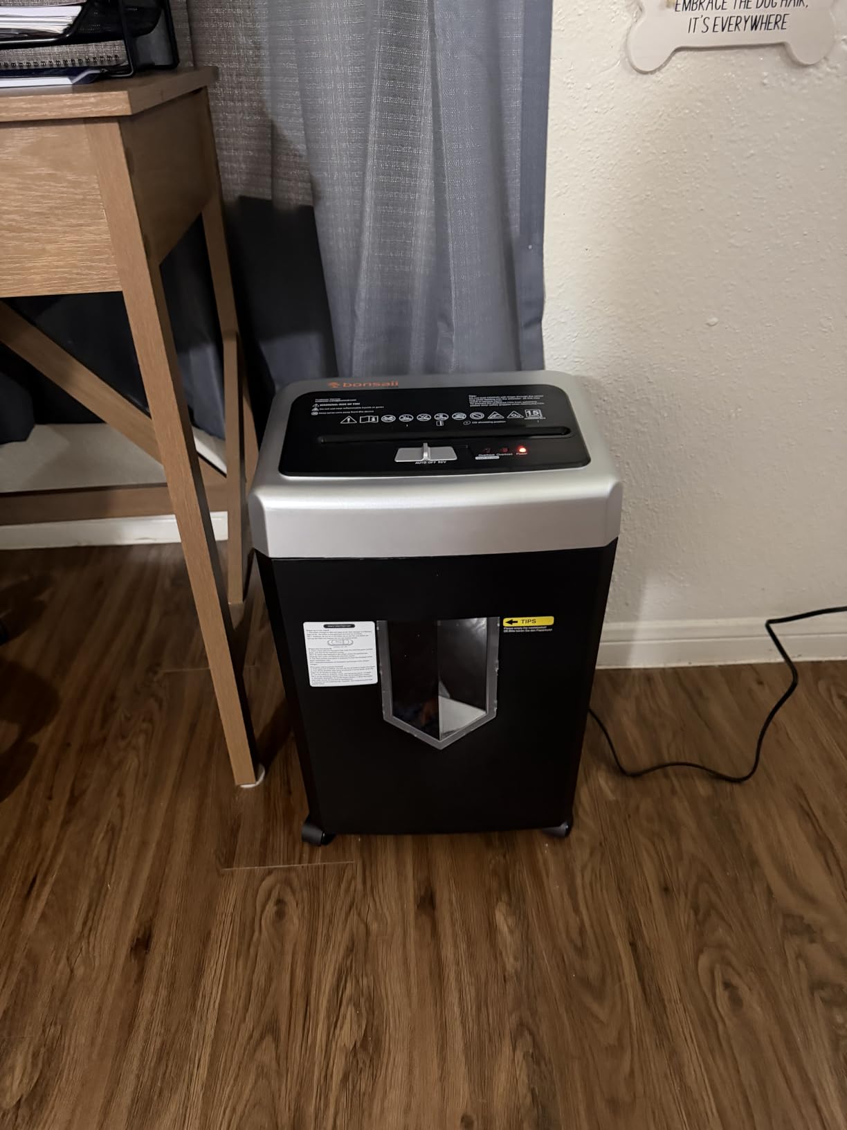 Bonsaii 15-Sheet Office Paper Shredder, 40 Mins Heavy Duty Shredder for Home Office, Crosscut Shredder with Anti-Jam System & P-4 High Security Supports CD/Credit Cards/Staple, 5 Gal Pullout Bin C169-B customer photo 2
