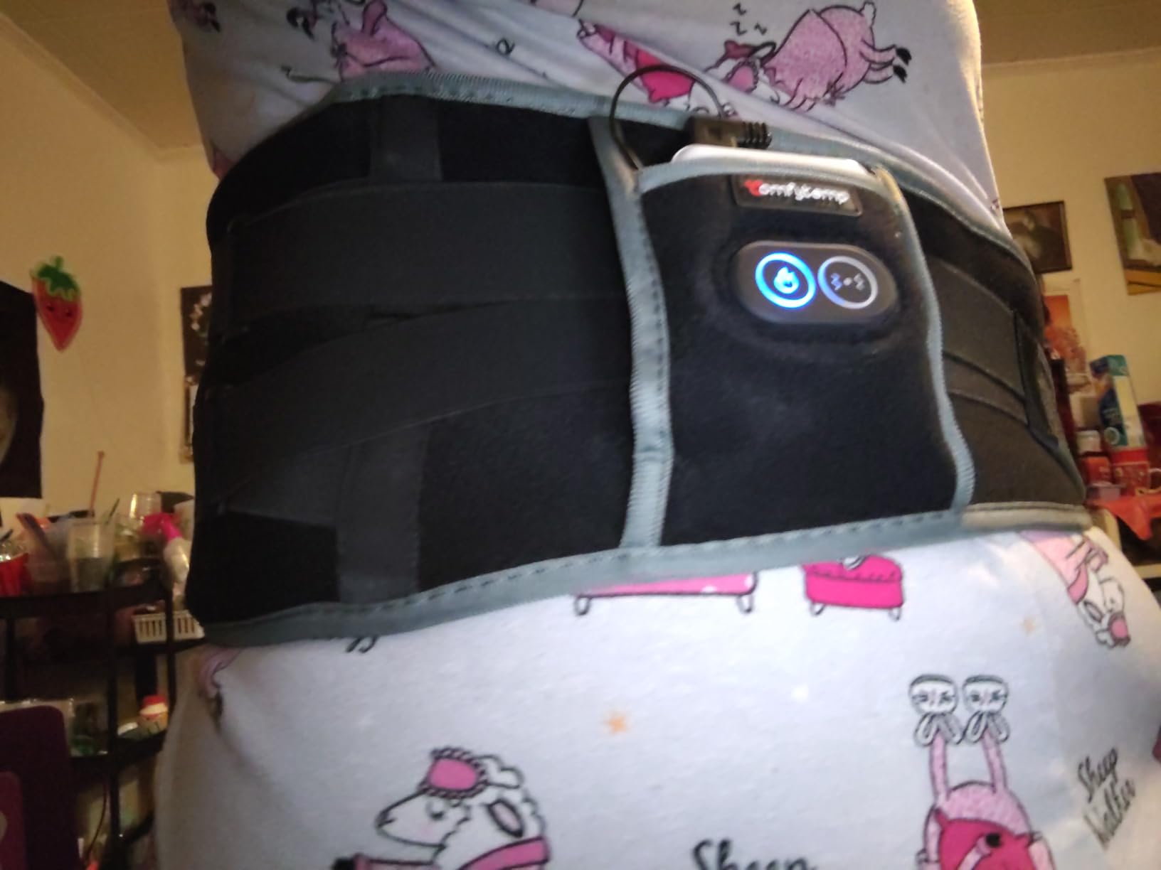 Comfytemp Cordless Heating Pad with Massager for Back, Portable Rechargeable Wireless Electric Lower Back Massager, 3 Heat Settings customer photo 1