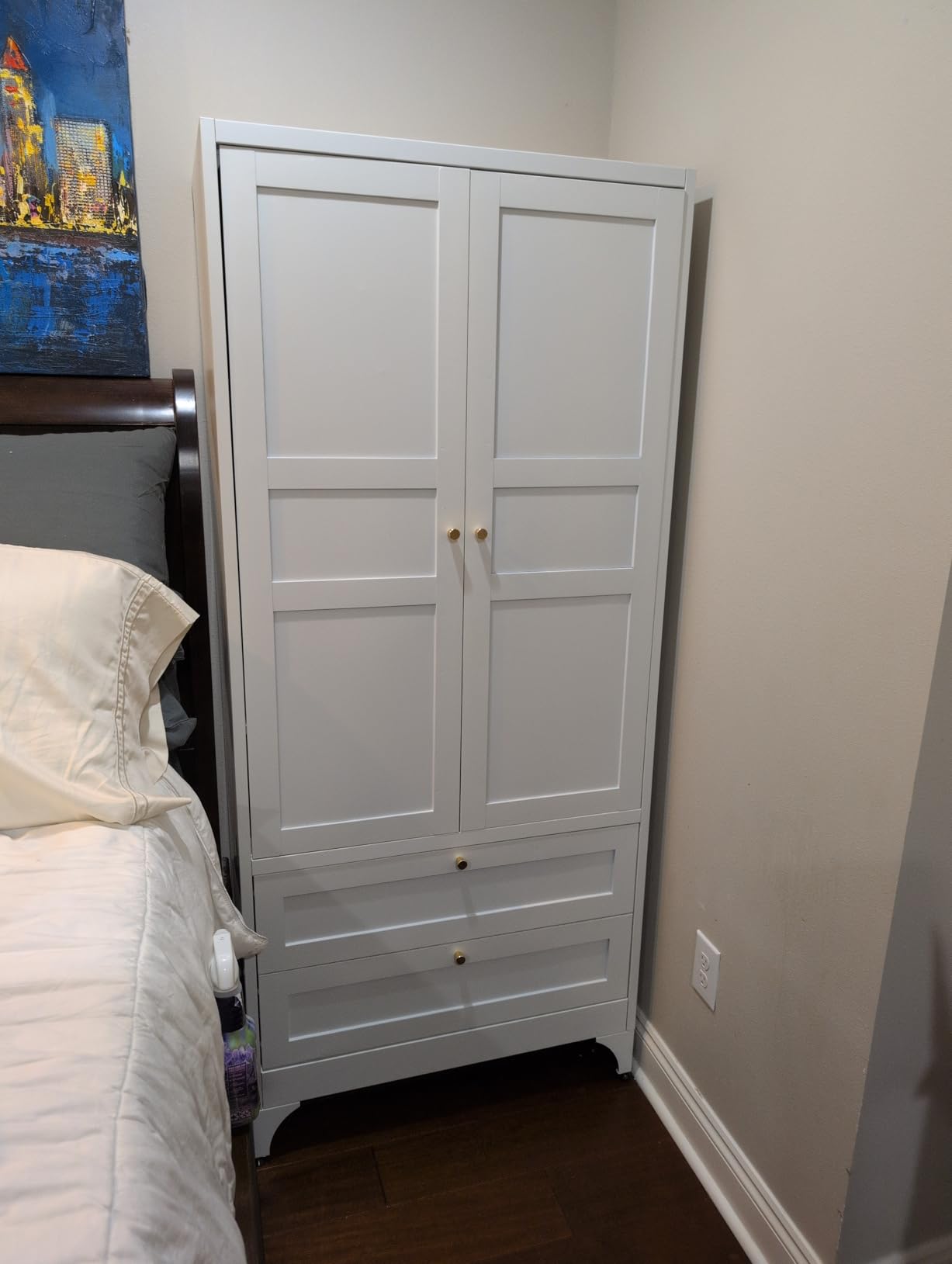Letaya Metal Wardrobe Cabinets with Lock, Clothing Locker 72