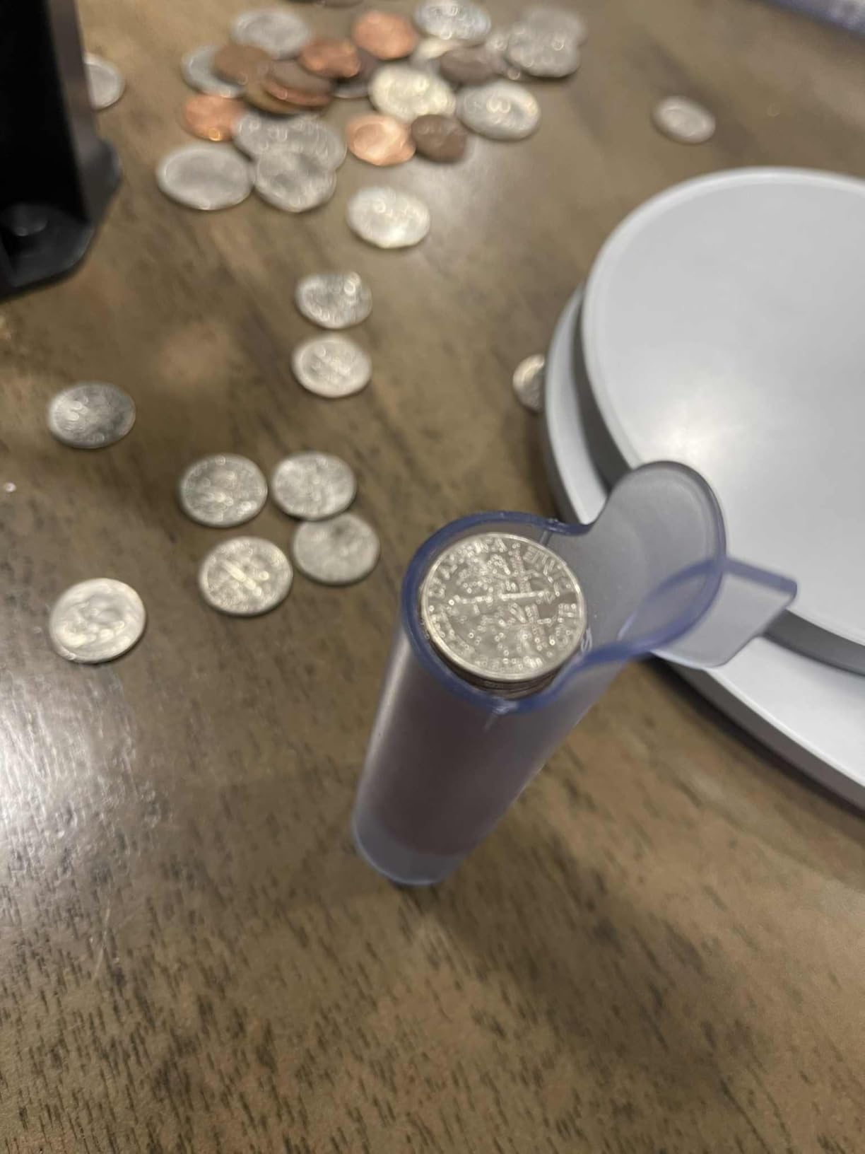 Byteen8 Coin Counter Coin Sorter Tube - Creative 5-in-1 Change Sorter Coin Organizer with Coin Wrappers customer photo 1