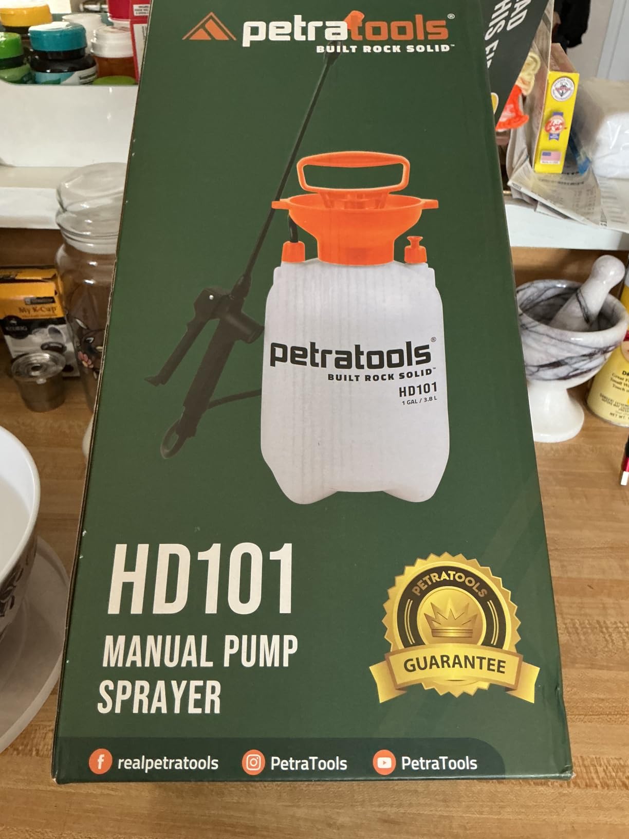 Petratools 1 Gallon Pump Sprayer - HD101 Garden Sprayer for Weeds, Lawn Care & Pesticides - 52