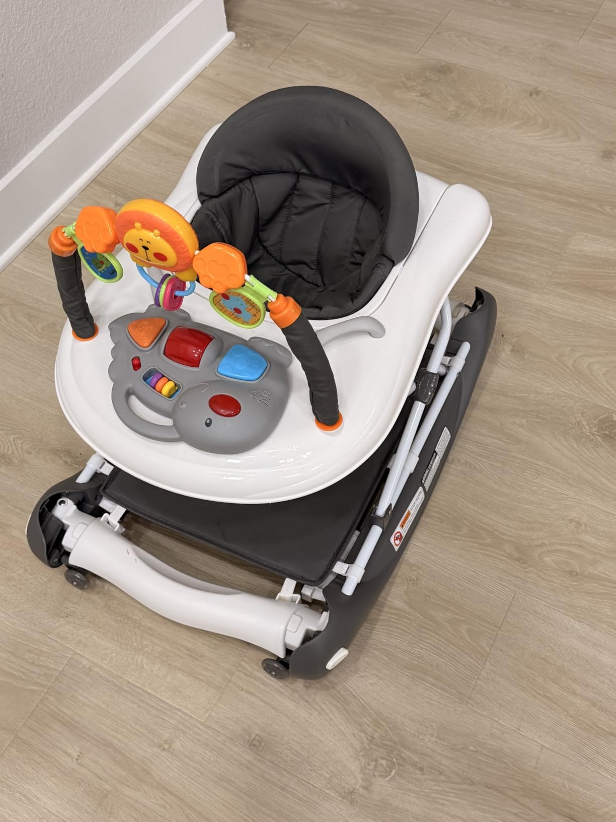 Baby Walker, 5-in-1 Baby Walkers for Boys and Girls 6-12 Months with Bouncer, Removable Footrest, Feeding Tray & Music, Foldable & Adjustable Activity Walker for 6-18 Months Toddler Infant customer photo 1