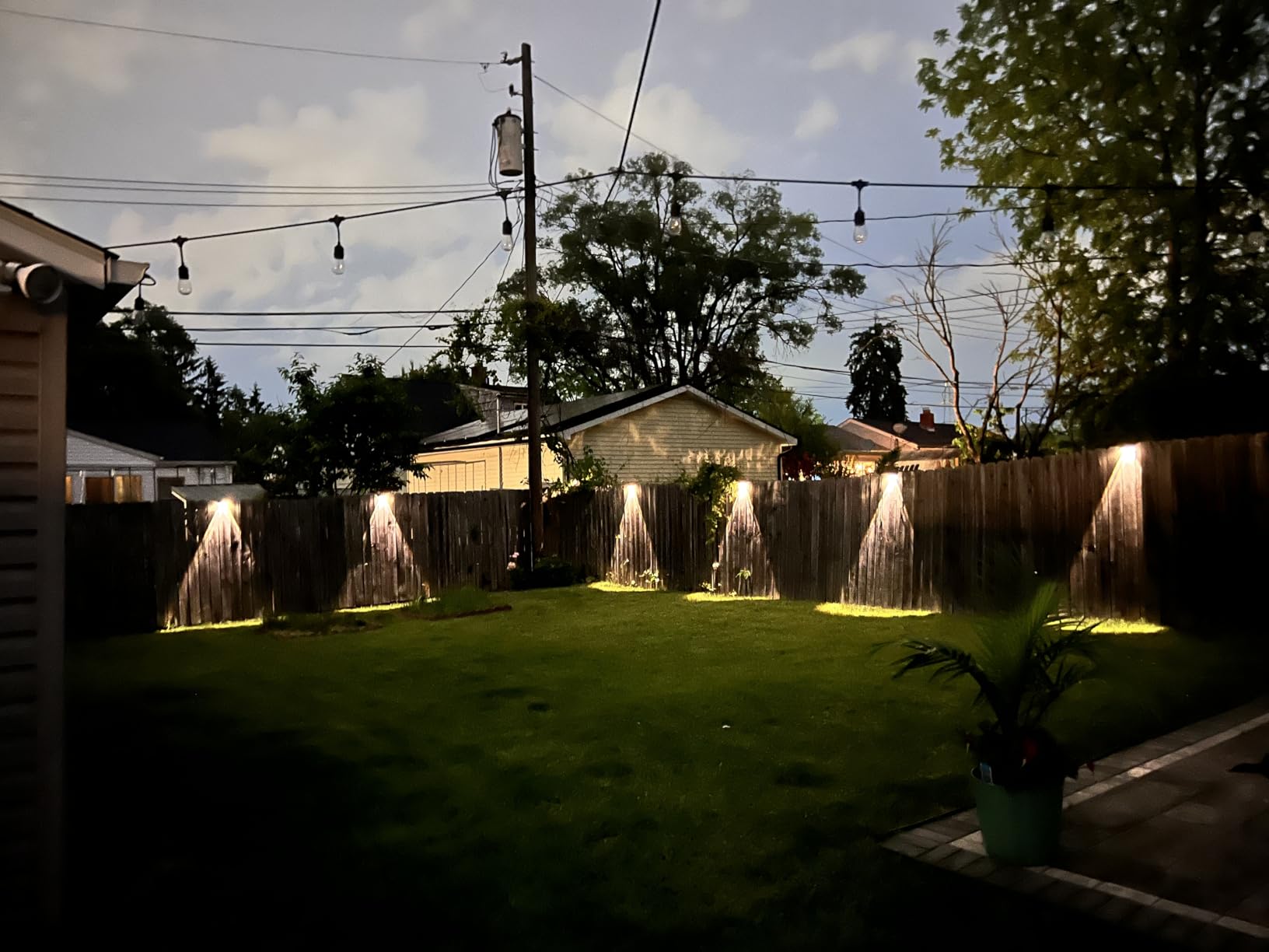 Solar Fence Lights Outdoor - 2700/4000/6000K 3 Mode, 8 Pack Solar Fence Lights Outdoor Waterproof LED, Fence Light Solar Powered for Outside, Backyard, Railing, Step, Patio,Wall and Home Improvement customer photo 2