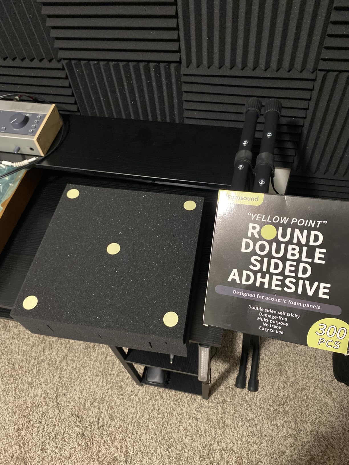 TroyStudio Thickened 12 X 12 X 3 Inch Acoustic Foam Panels in Diffusion Pattern, 12 Pcs High Density Sound Absorbing Foam Diffuser customer photo 2