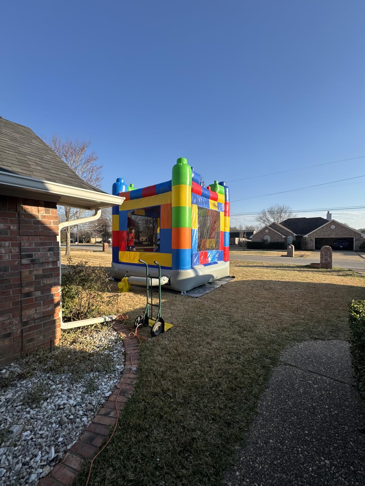 HeroKiddo 12.5'x13' Commercial Bounce House with Blower & Basketball Hoop; Durable 13' Tall Marble Vinyl Inflatable Jumper for Kids and Adults, Rental Quality, Indoor & Outdoor customer photo 2