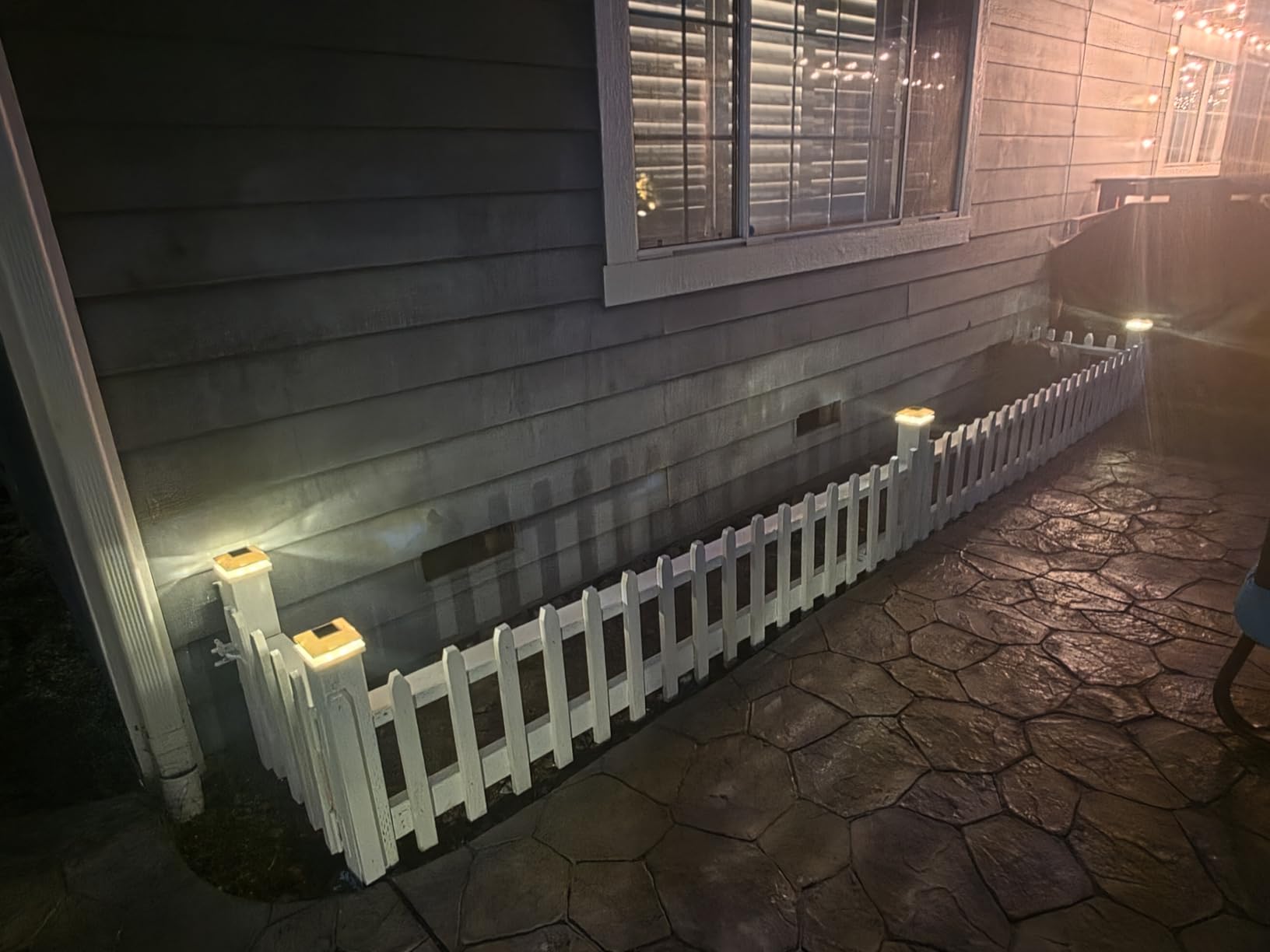 VOLISUN 4x4 Solar Post Cap Light 12pack, Solar Fence Post Lights Outdoor Waterproof for Wooden/Vinyl Post, Black Deck Post Cap Light Solar Powered with Warm White for Garden/Patio/Porch customer photo 2
