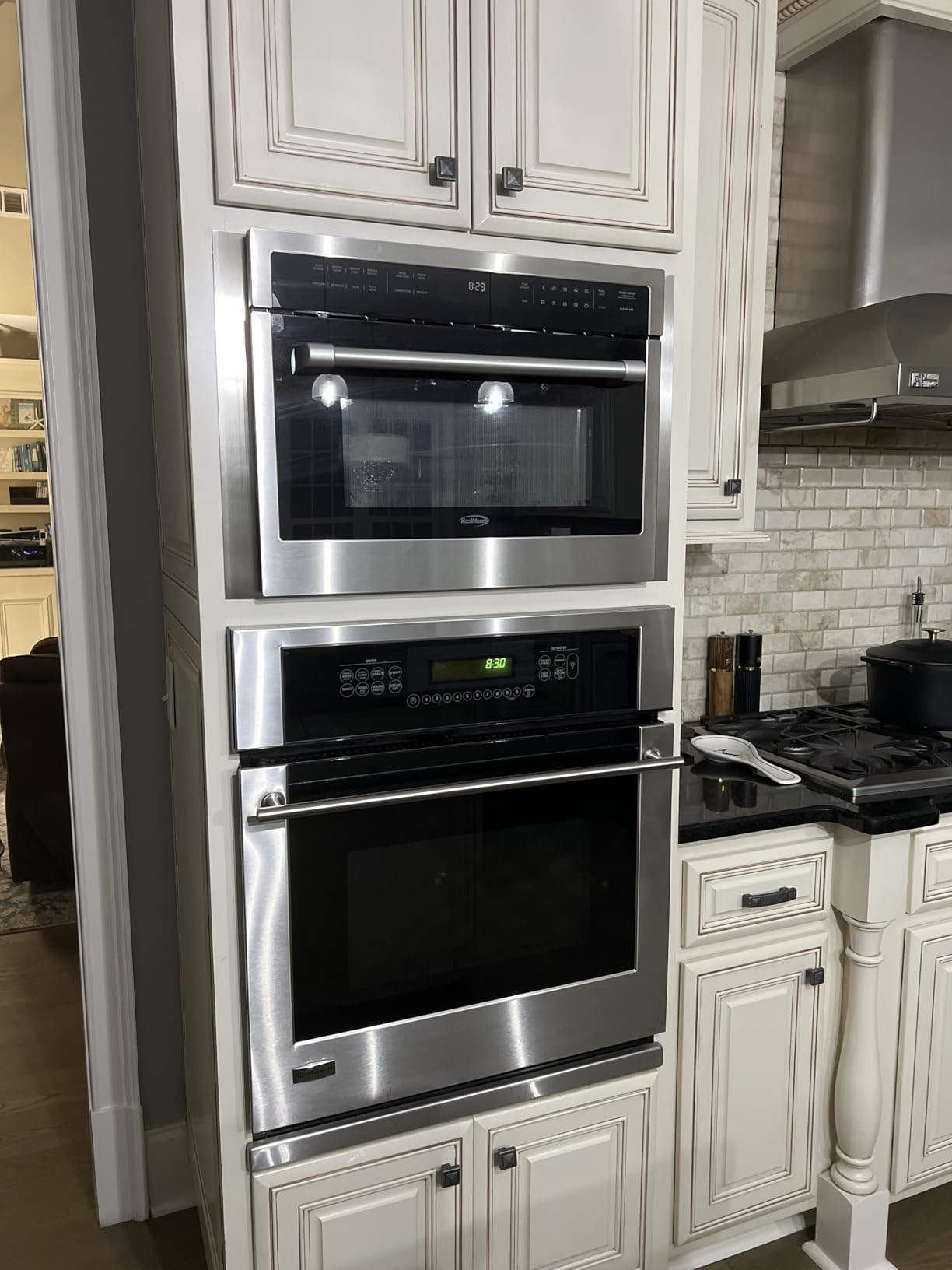KoolMore 30 in. Built-in Microwave with Convection Oven and Air Fryer, 1000W Power with NEMA 5-20P Plug, 10 Levels, UL Listed and 1.6 cu. ft. Capacity in Stainless-Steel (KM-CWO30-SS) customer photo 1